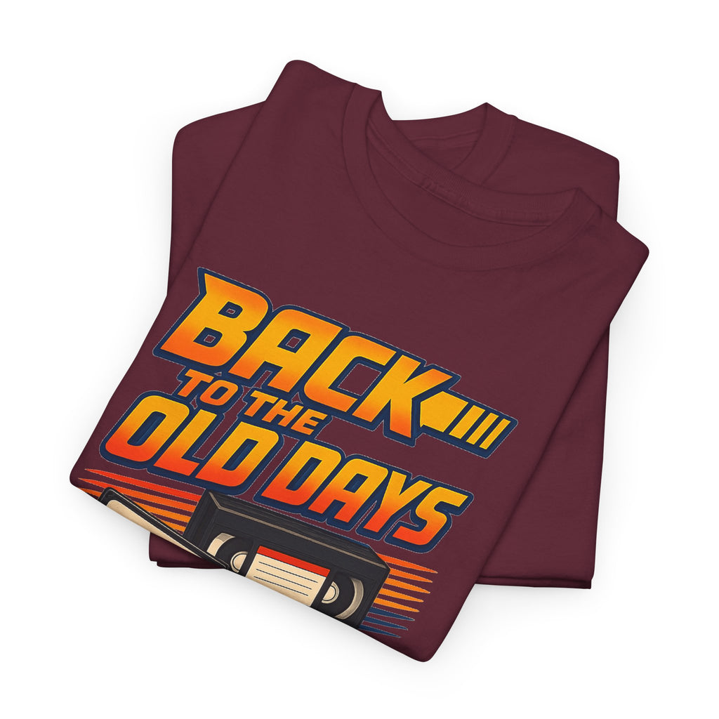 Back to the Old Days Tee – Retro Cassette & VHS Nostalgia T-Shirt