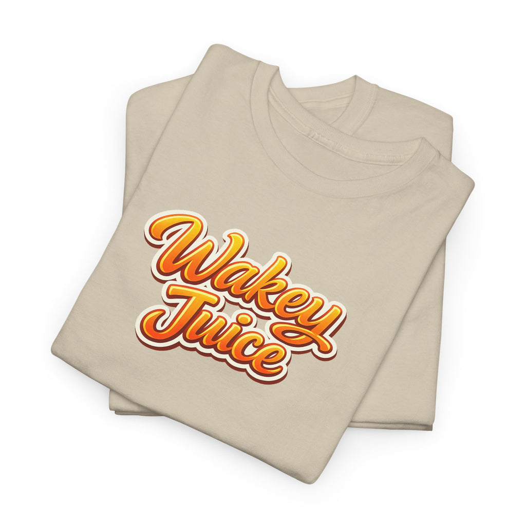 Wakey Juice T‑Shirt — Retro Orange Script Graphic Tee