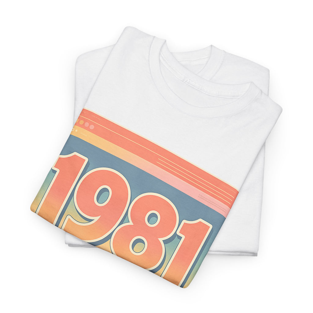 Vintage 1981 Retro Tee — 40th Birthday Gift Shirt