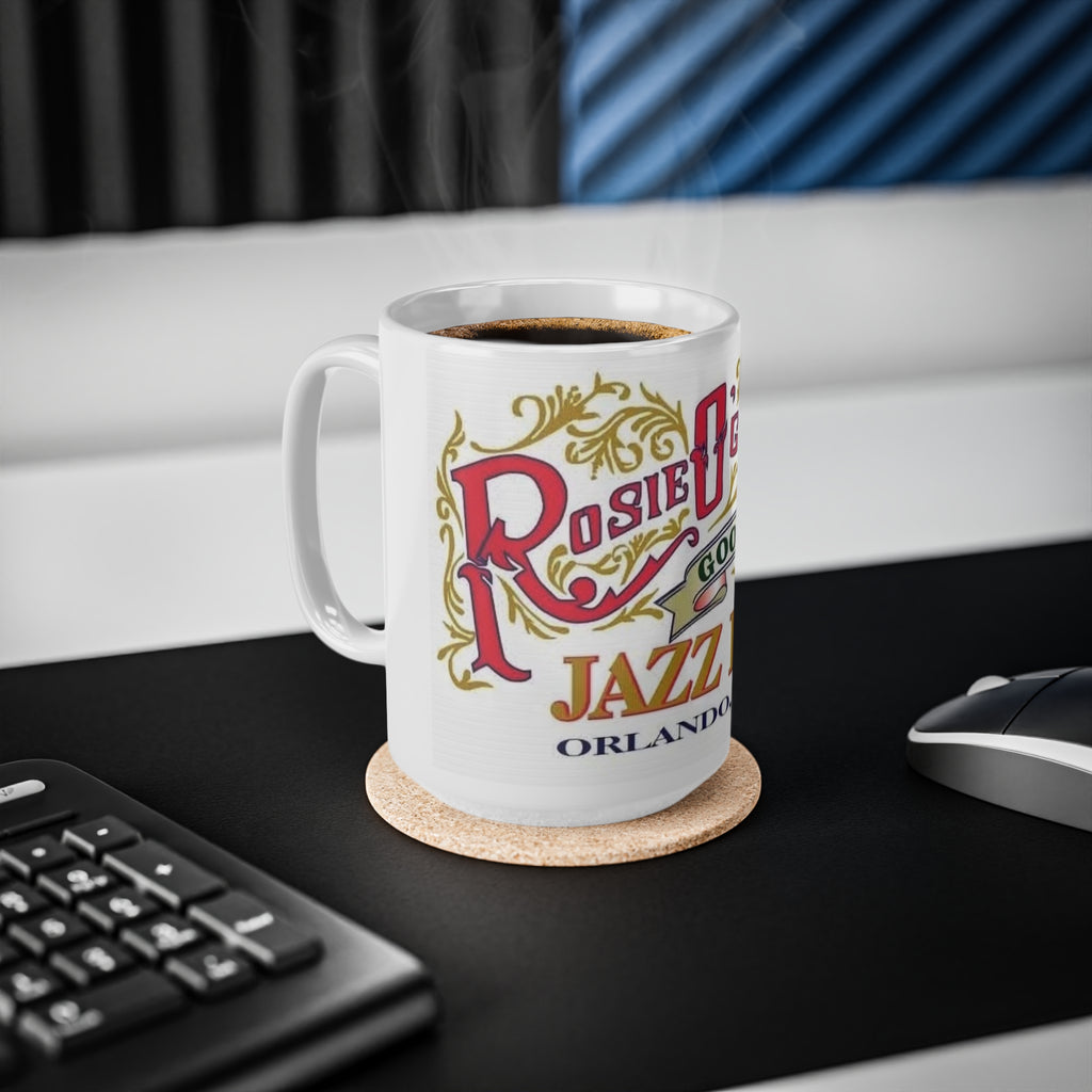 Rosie O'Grady's Jazz Band Ceramic Coffee Mug — Orlando Vintage Band Logo (11oz/15oz)