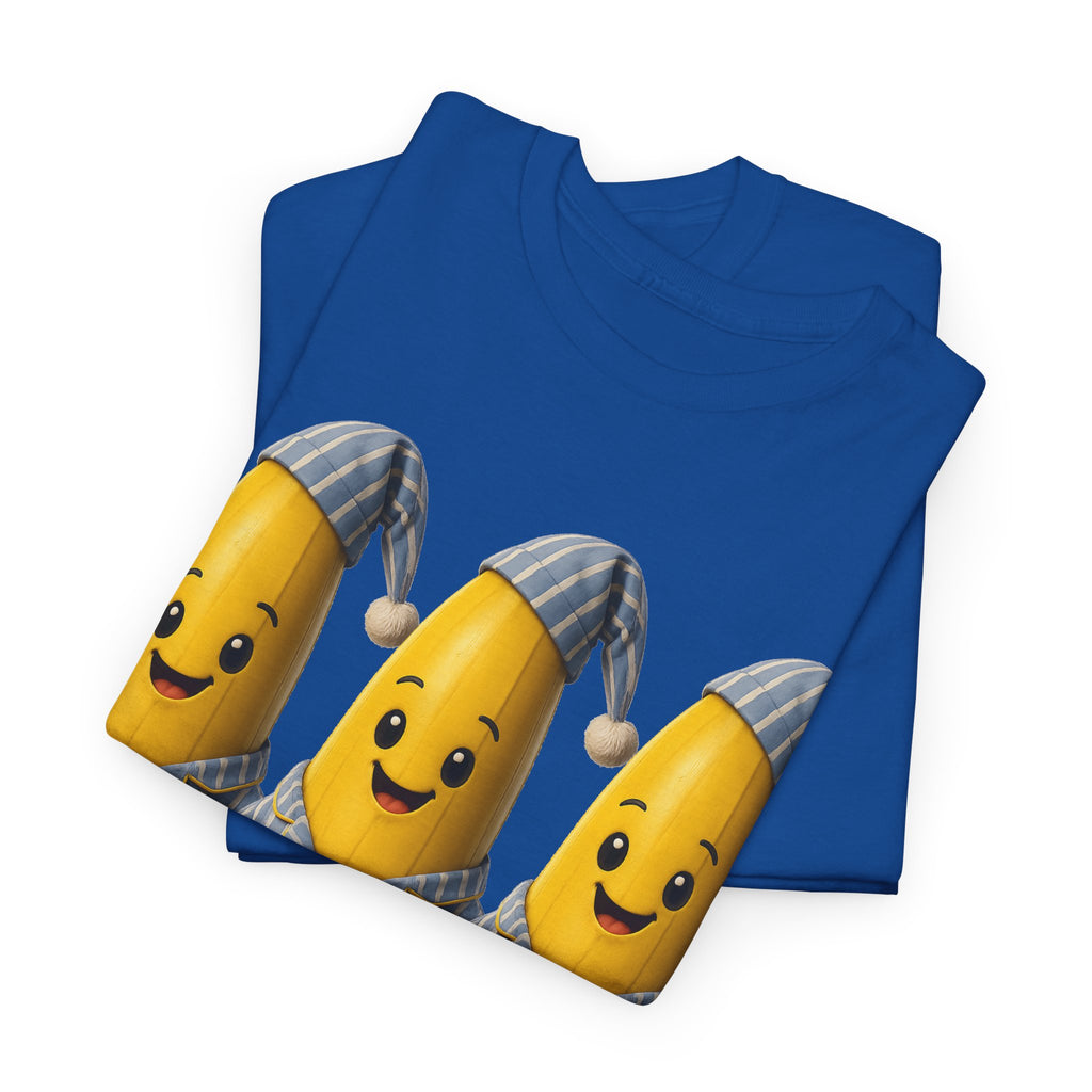 Bananas in Pyjamas – Three Smiling Bananas in Striped Pajamas Graphic T-Shirt