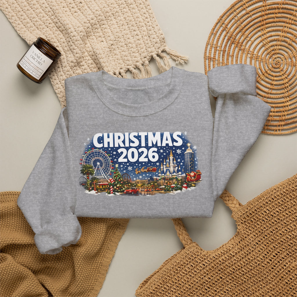 Christmas 2026 Holiday Sweatshirt – Festive Winter Cityscape Crewneck