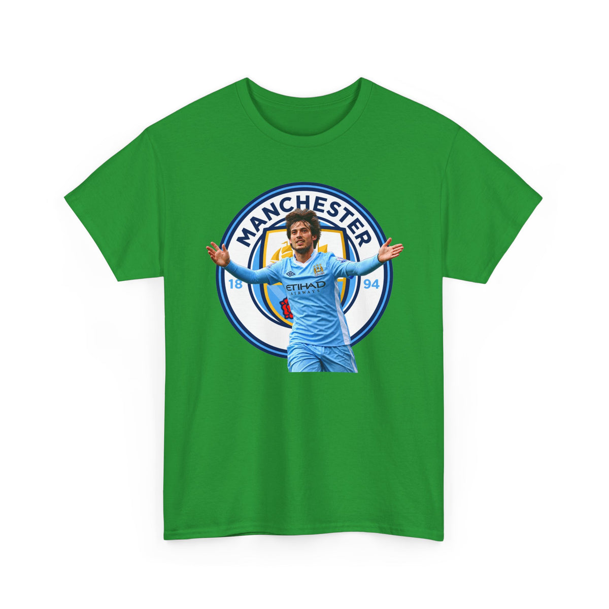 David Silva Manchester Legend Football Tee — Player Celebration Design