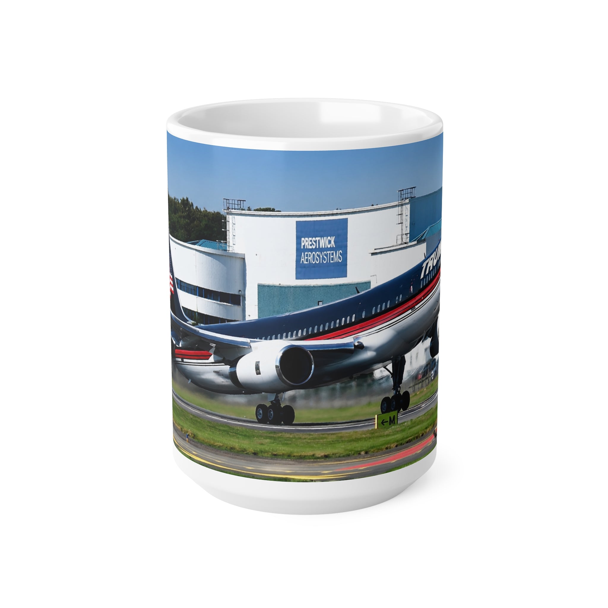 Trump Airliner Ceramic Mug — Photo Print Jet Plane Coffee Cup (11oz & 15oz)