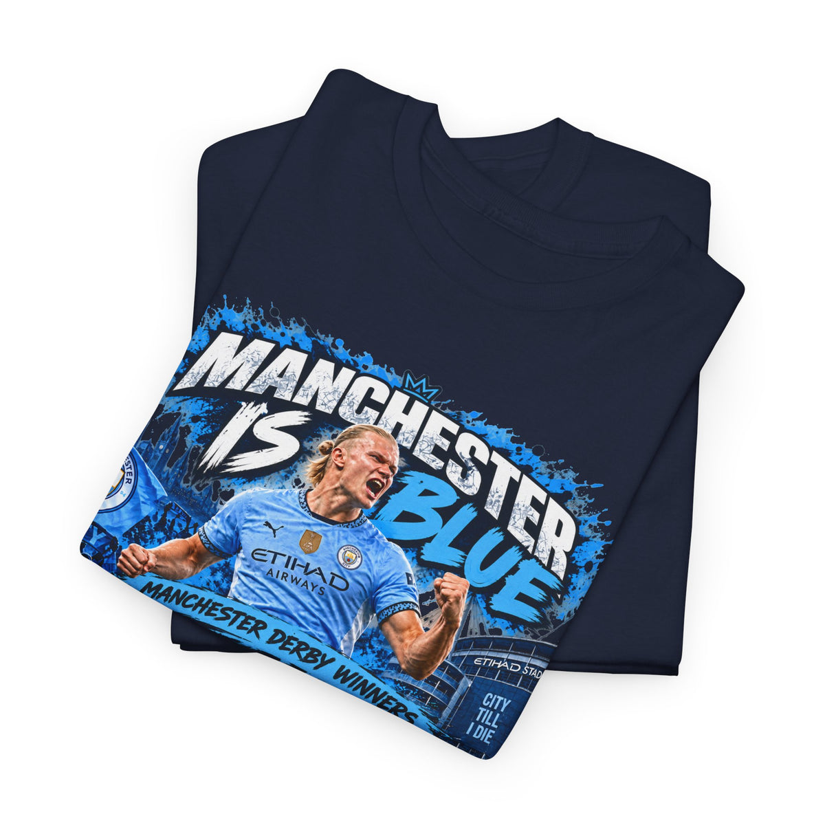 Manchester Is Blue Derby Winners 2026 Cotton T-Shirt