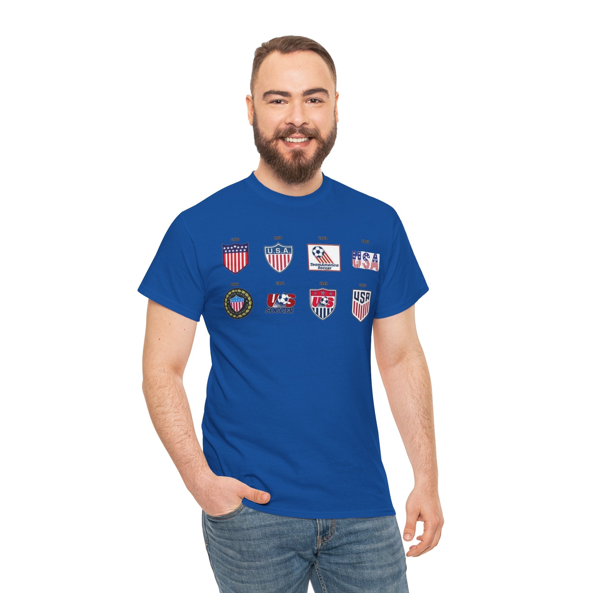 USA Soccer Logos Graphic Tee — Retro American Soccer Logo T‑Shirt