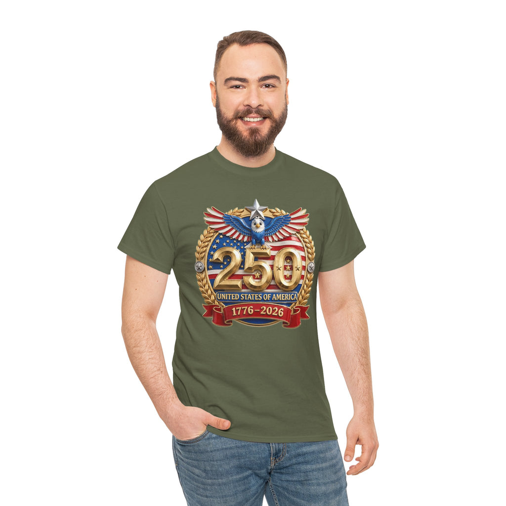 250th USA Anniversary T-Shirt – 1776–2026 Patriotic Eagle Emblem Tee