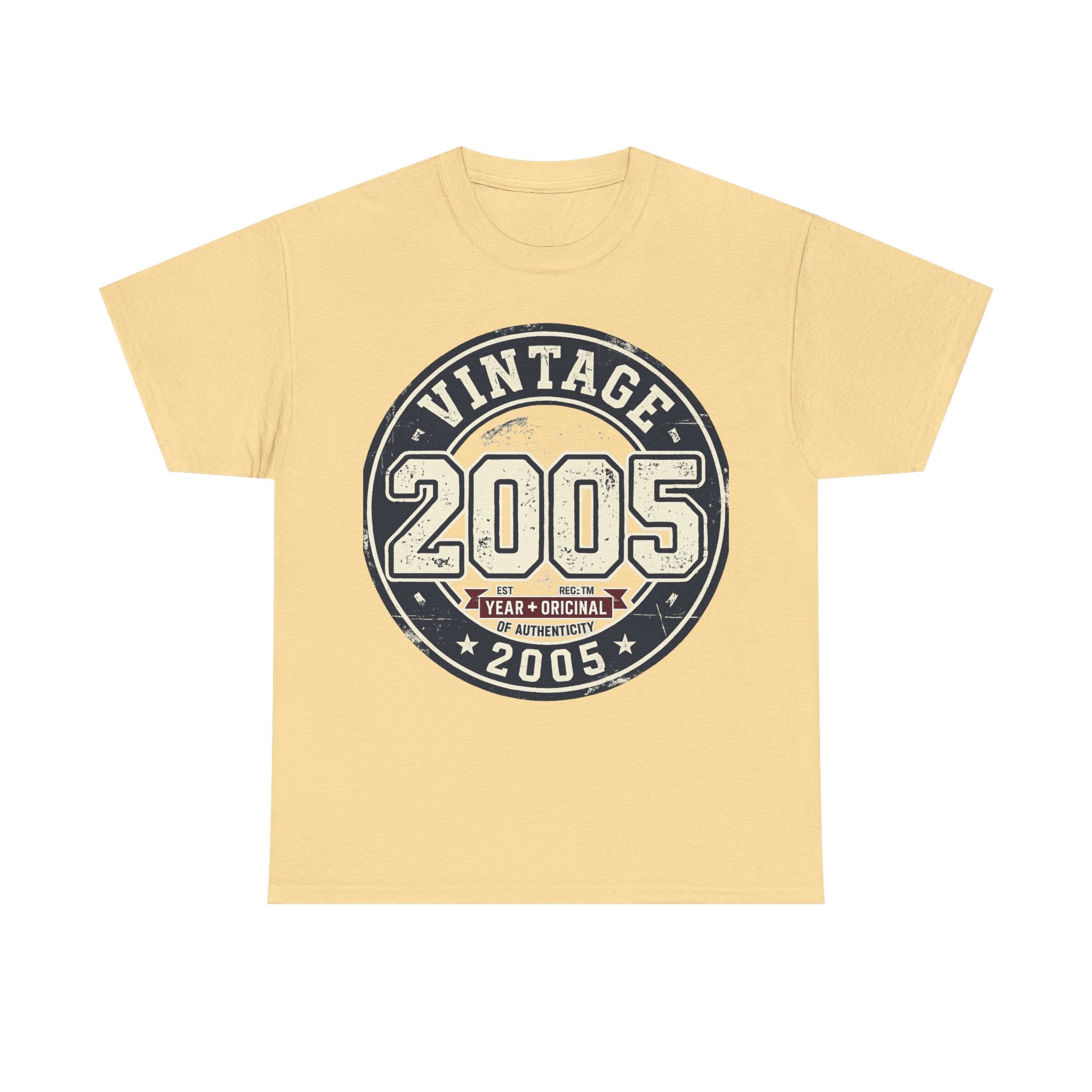 Vintage 2005 T-Shirt — Retro Birth Year Graphic Tee