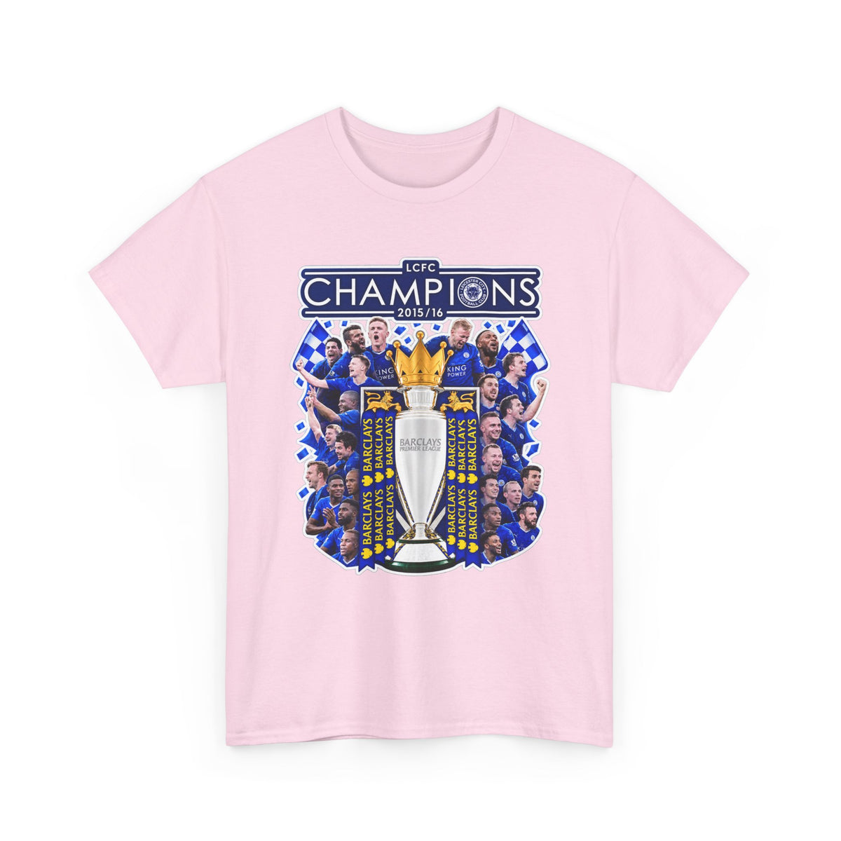 Leicester City 2015/2016 Champions Trophy Soccer T-Shirt — Team Victory Graphic Tee