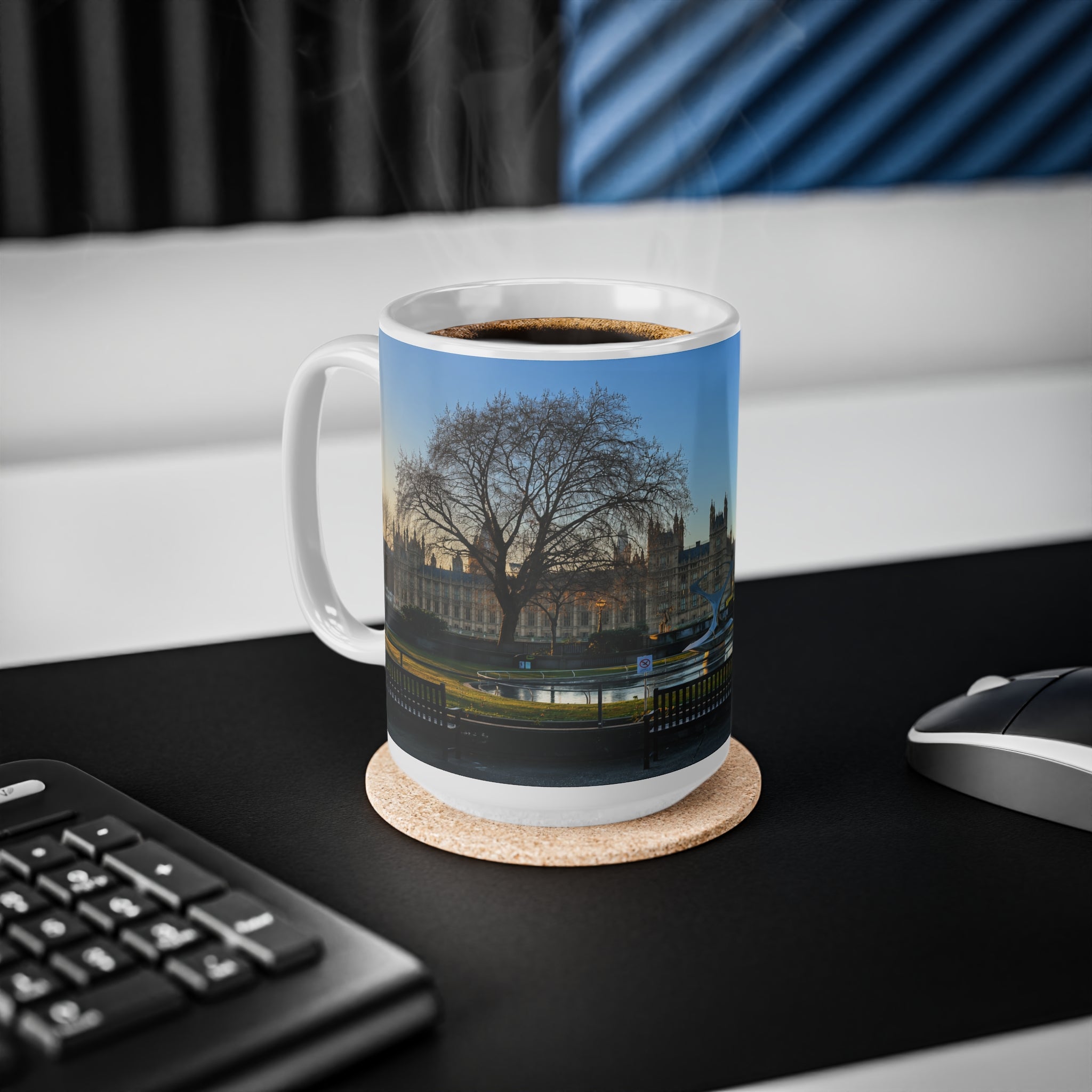 London Sunset Panorama Mug – Big Ben & Thames Ceramic Coffee Cup (11oz, 15oz)