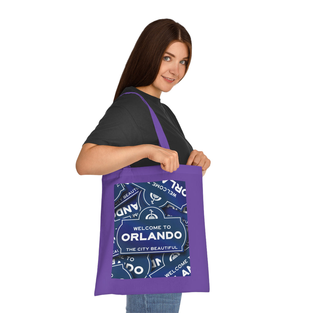 Orlando Souvenir Tote Bag – "Welcome to Orlando" City Beautiful Cotton Shopper
