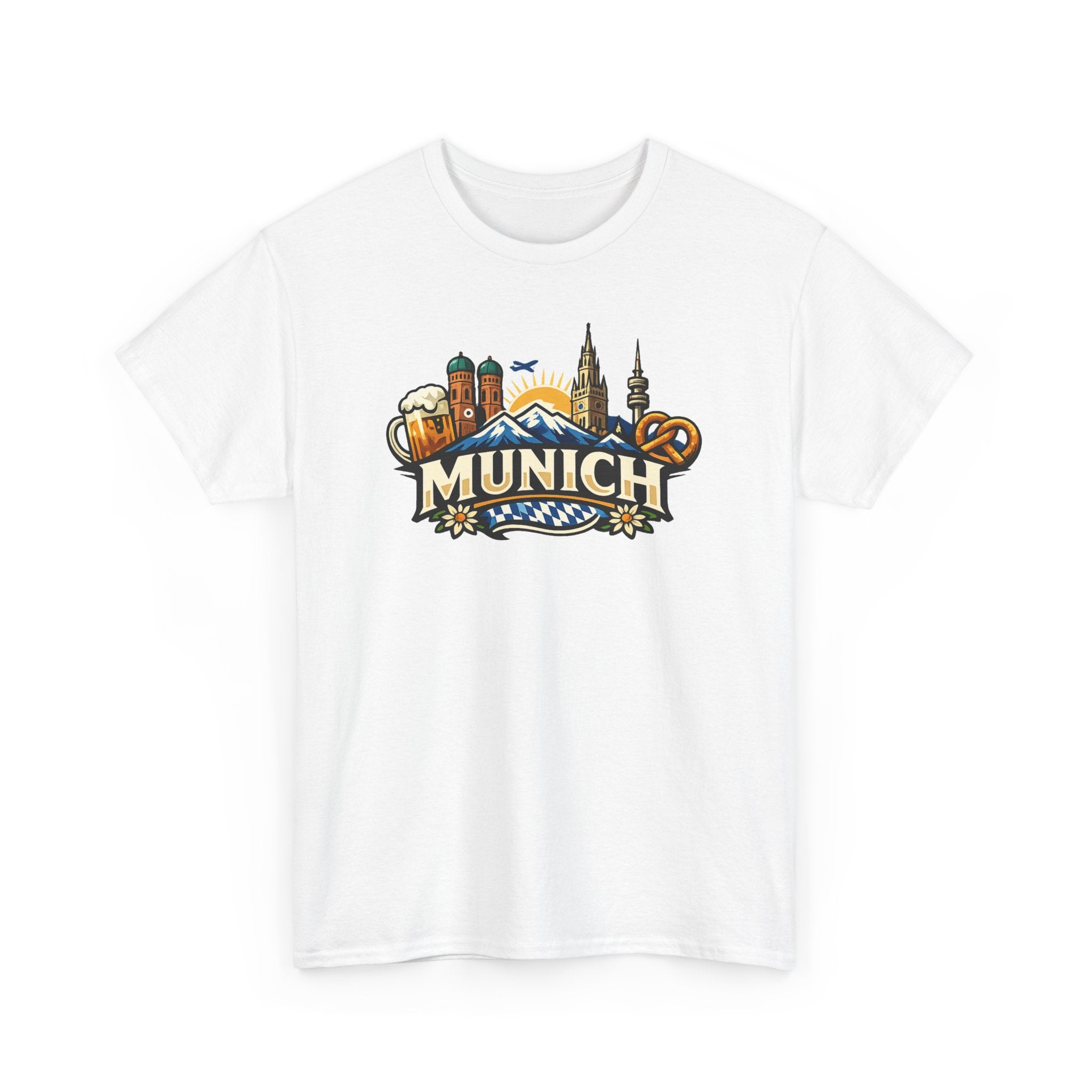 Munich Souvenir T‑Shirt — Oktoberfest Beer & Pretzel Graphic Tee