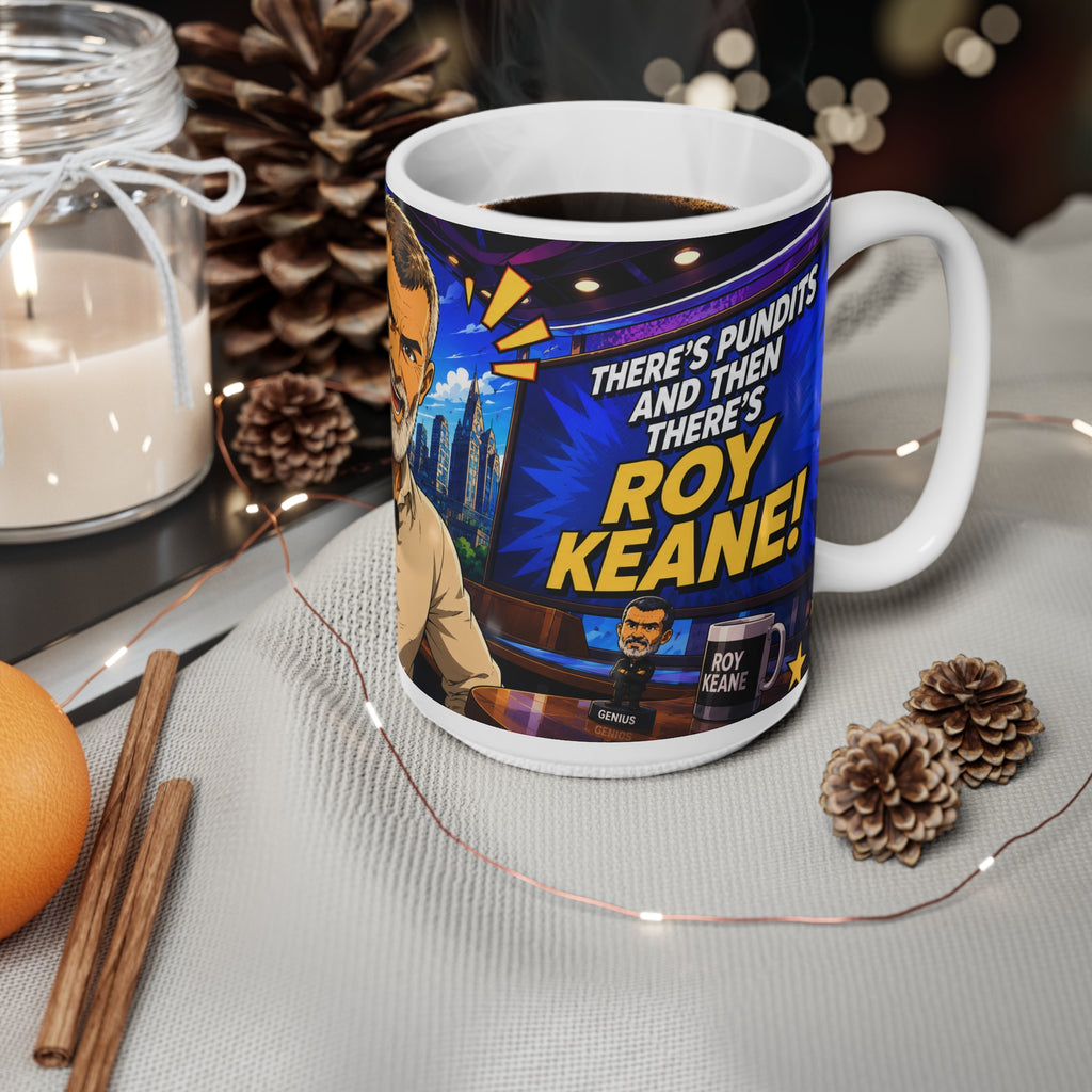 There's pundits then there's Roy Keane Motivational Coach Cartoon Coffee Mug — 11oz/15oz