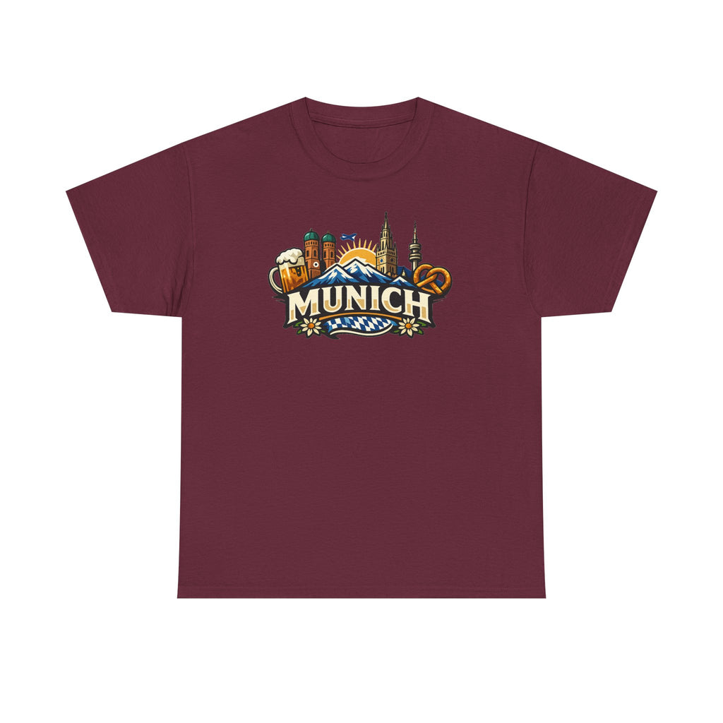 Munich Souvenir T‑Shirt — Oktoberfest Beer & Pretzel Graphic Tee
