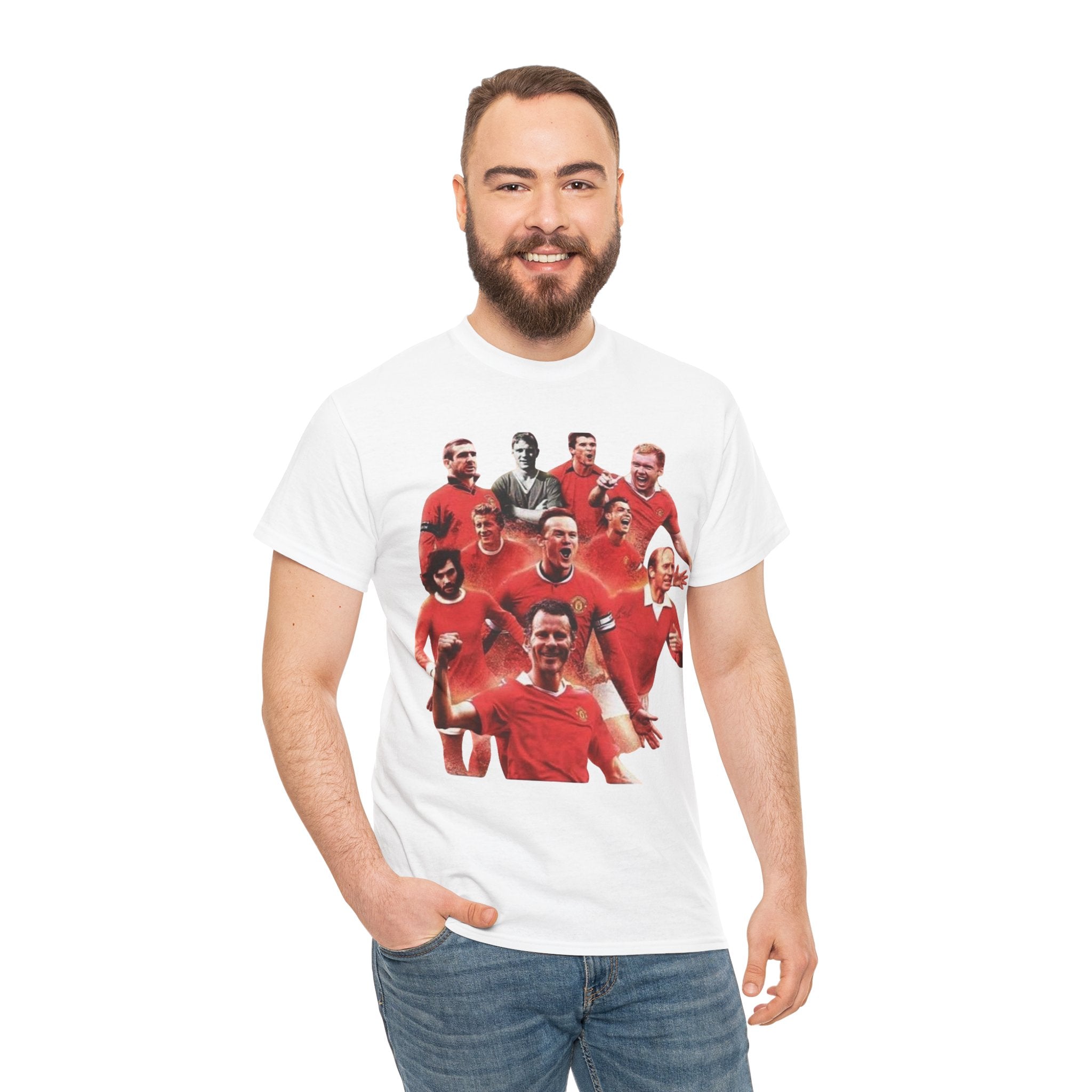 Manchester United Legends T‑Shirt — Retro Team Collage Football Tee