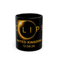 Eclipse 2026 Souvenir Mug — United Kingdom 12.08.26 Black Ceramic