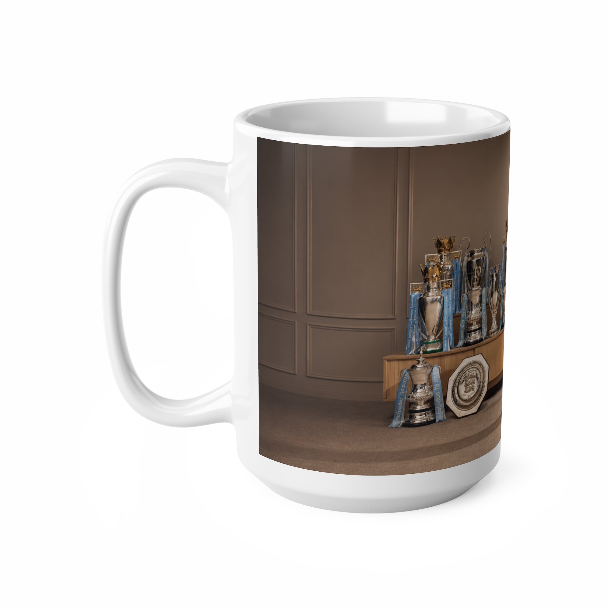 Bernardo Silva Manchester City Trophy Room Coffee Mug — Personalized Photo Ceramic Mug (11oz & 15oz)