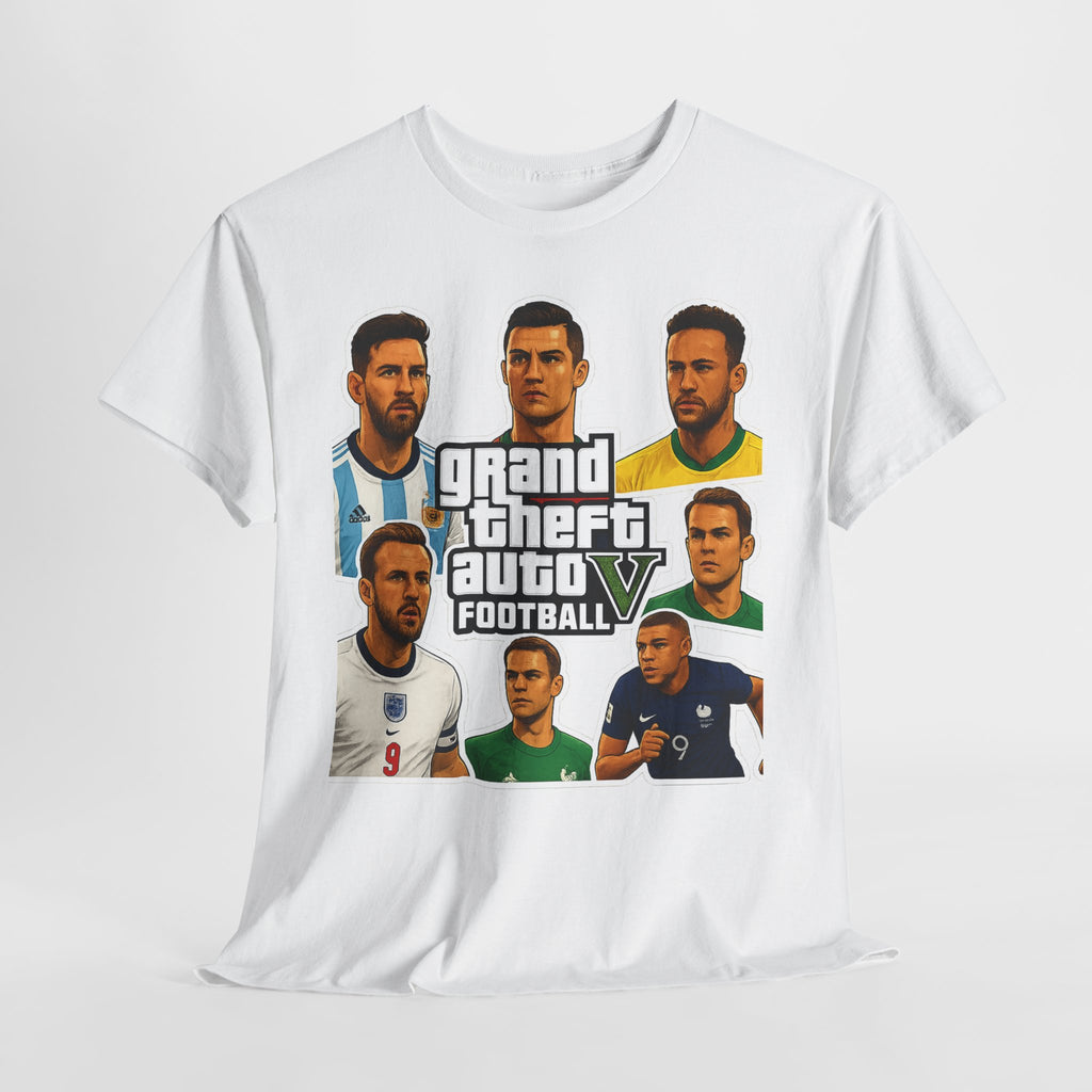 Graphic Tee — 'Grand Theft Auto V Football' Soccer Players Collage Shirt