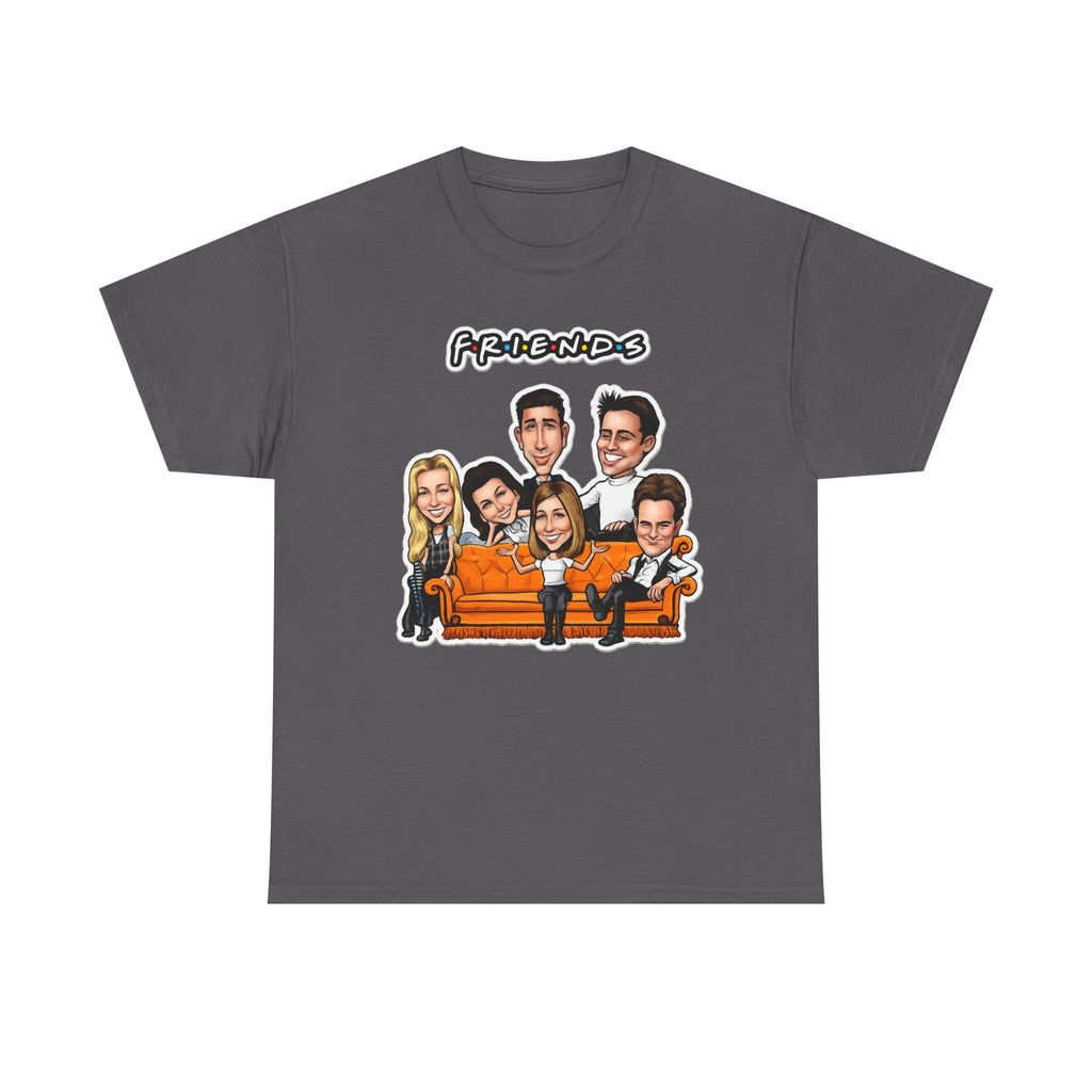 Friends TV Show Cartoon Cast T-Shirt — Iconic Couch Graphic Tee