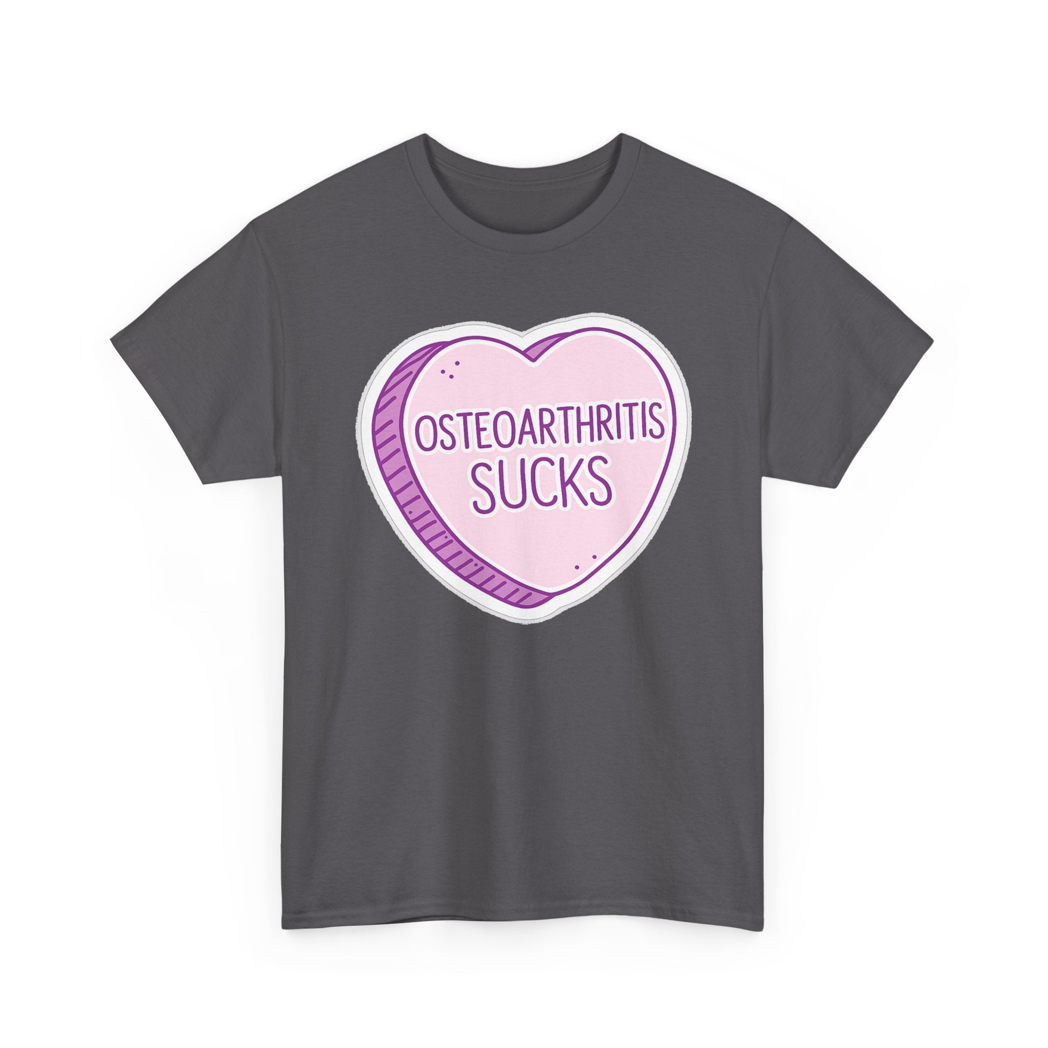 Osteoarthritis Sucks T-Shirt — Pink Heart Awareness Tee