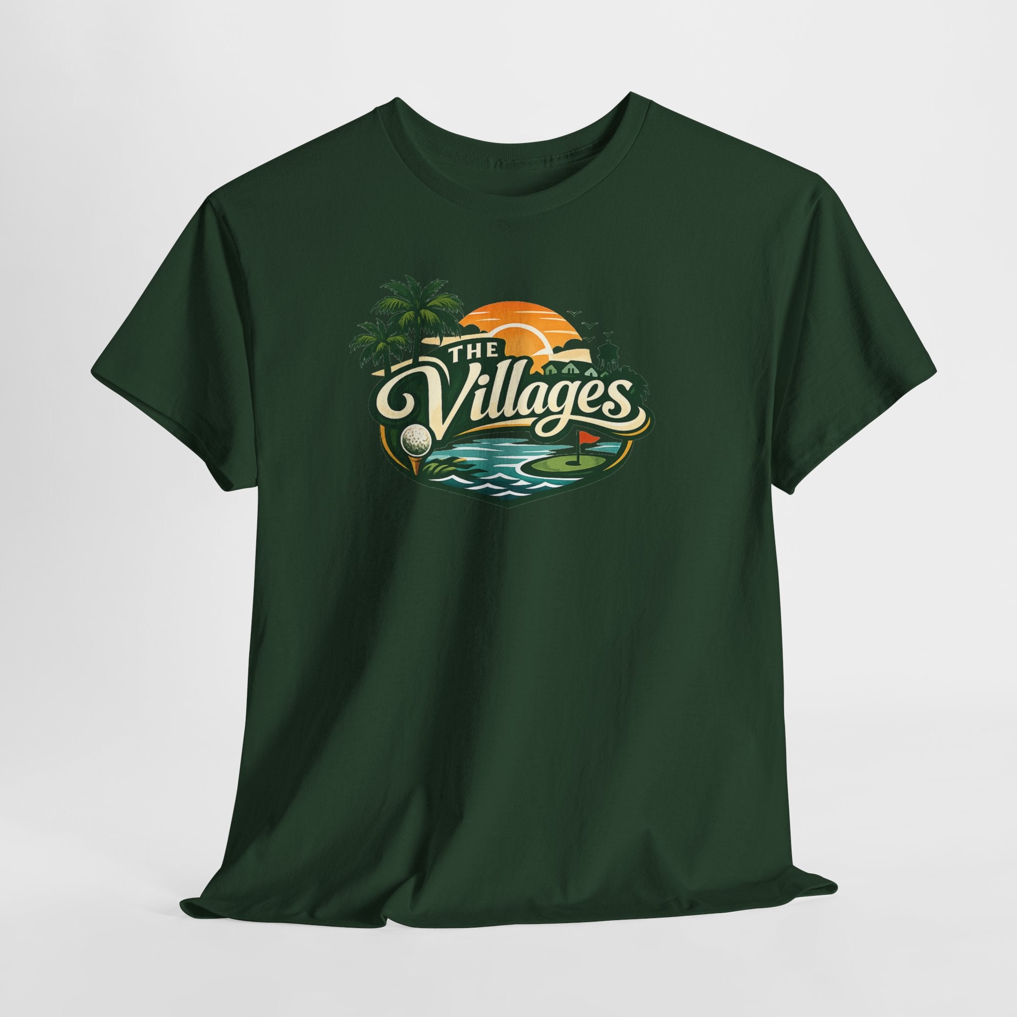 The Villages of Florida Sunset Logo Tee - Florida Palm Beach Retro T-Shirt