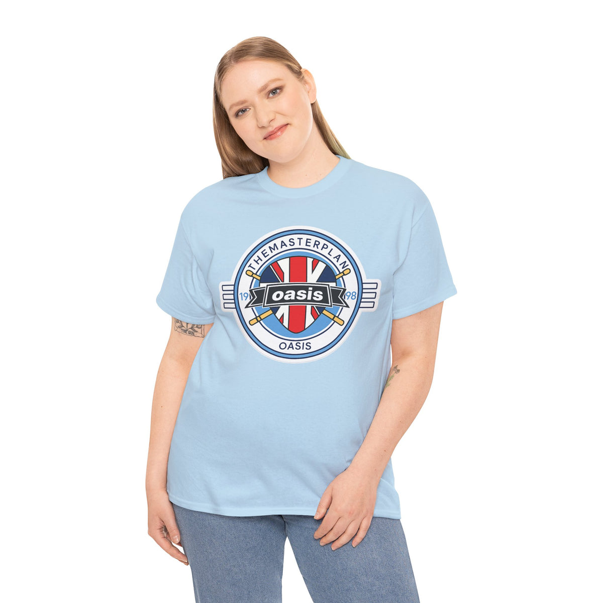 Oasis Union Jack Band Tee – Retro Rock Logo T-Shirt