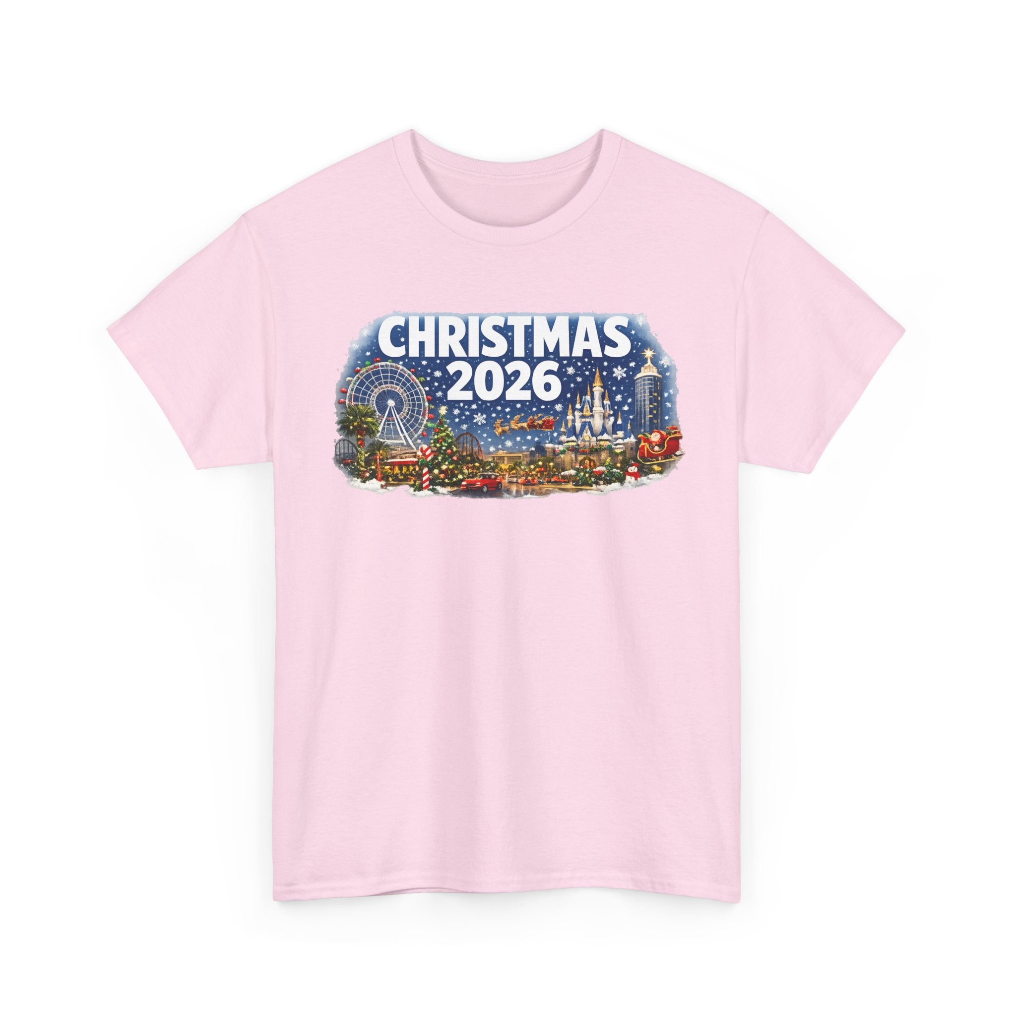 Christmas 2026 Holiday Tee — Festive Winter Village Graphic T-Shirt