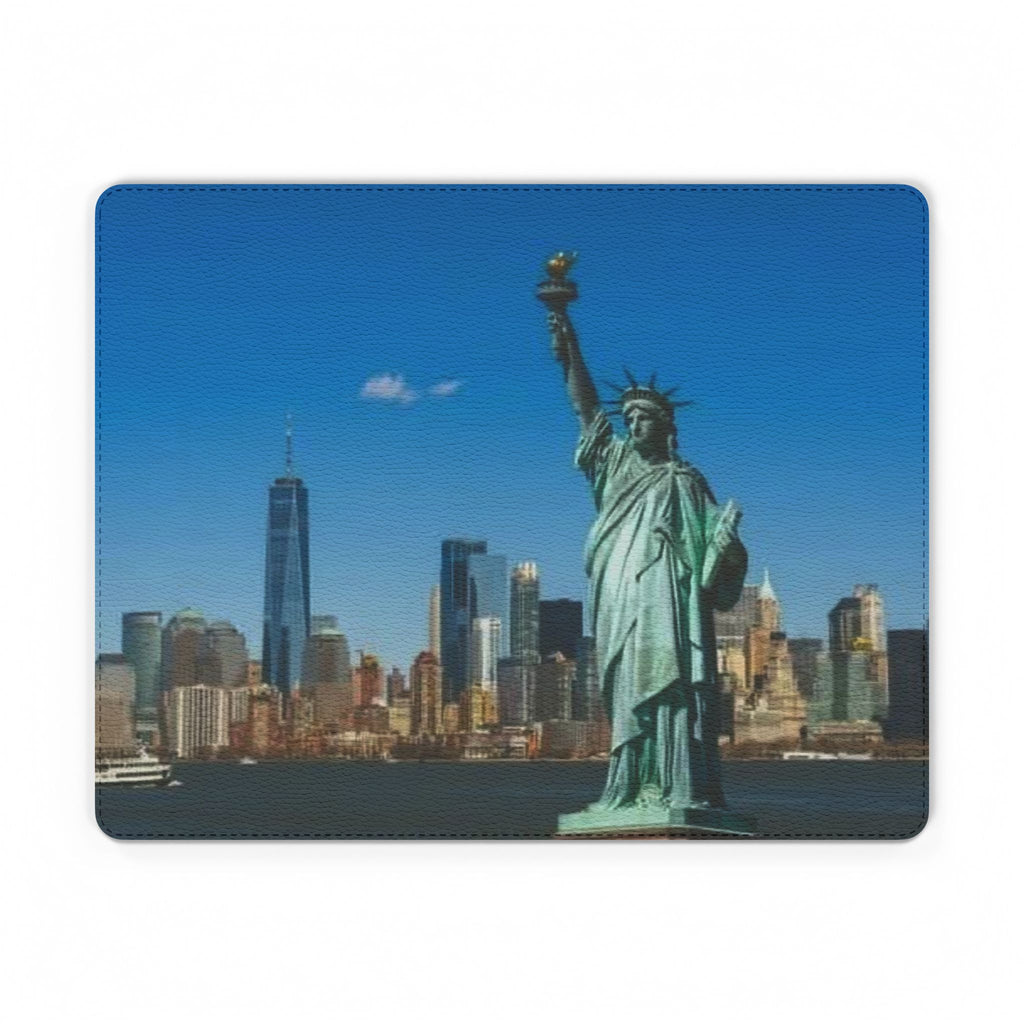 Statue of Liberty PU Leather Mouse Mat — New York Skyline Desk Pad