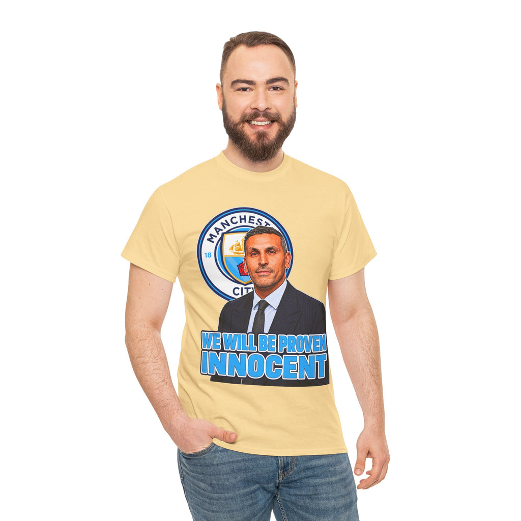 Manchester City “We Will Be Proven Innocent” Fan Cotton T-Shirt
