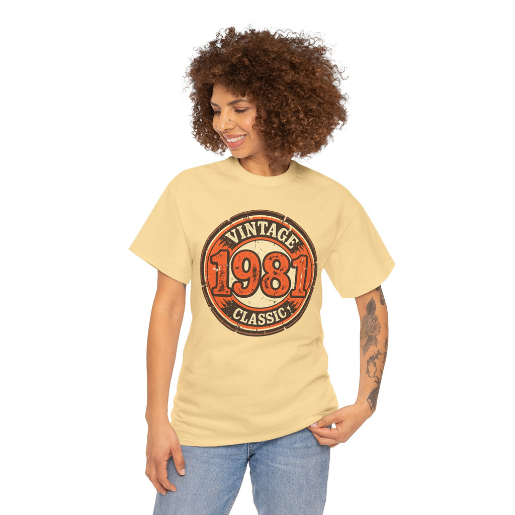 Vintage 1981 Classic T-Shirt — Retro Birthday Tee