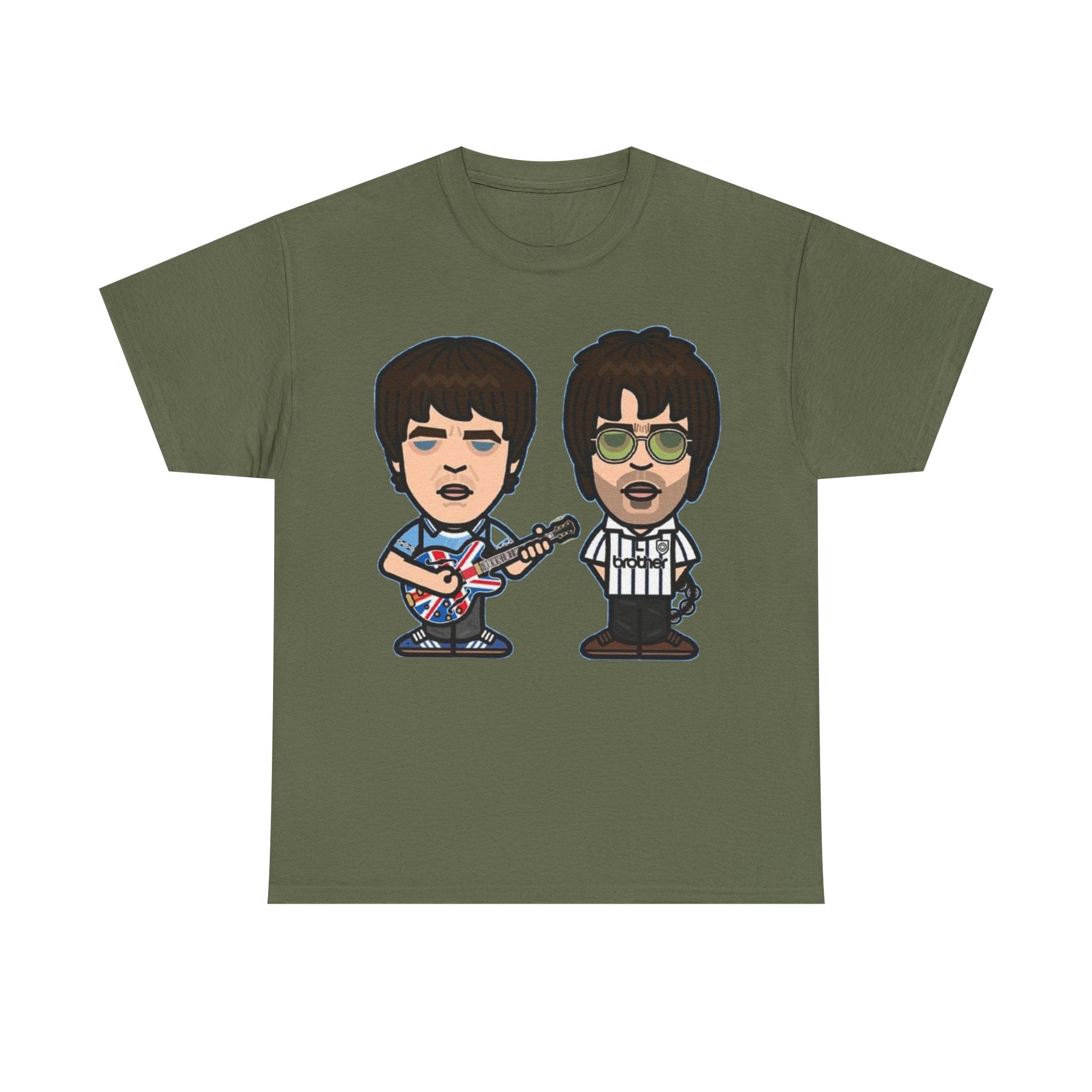 Oasis Noel & Liam Cartoon Rock Duo T-Shirt
