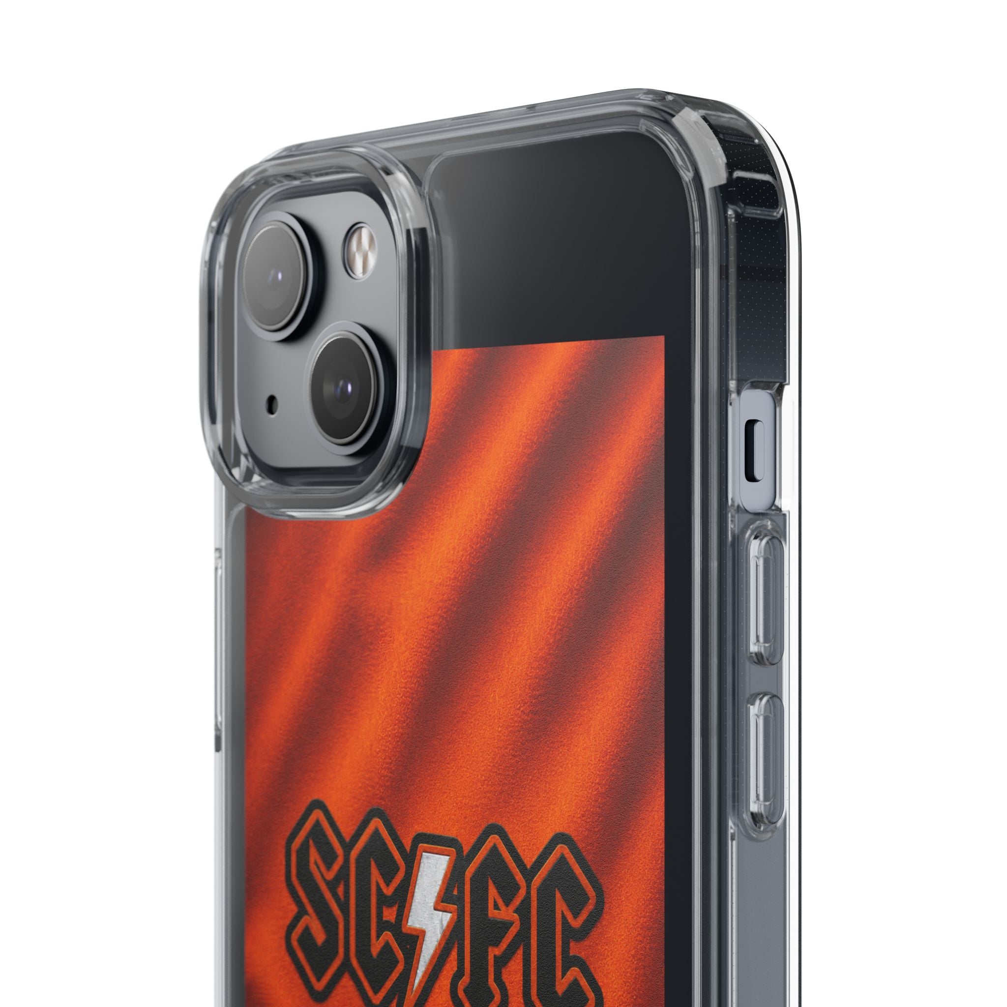 Salford CIty Inspired Phone Case — 'SCFC Back in Orange' Clear Protective Cover