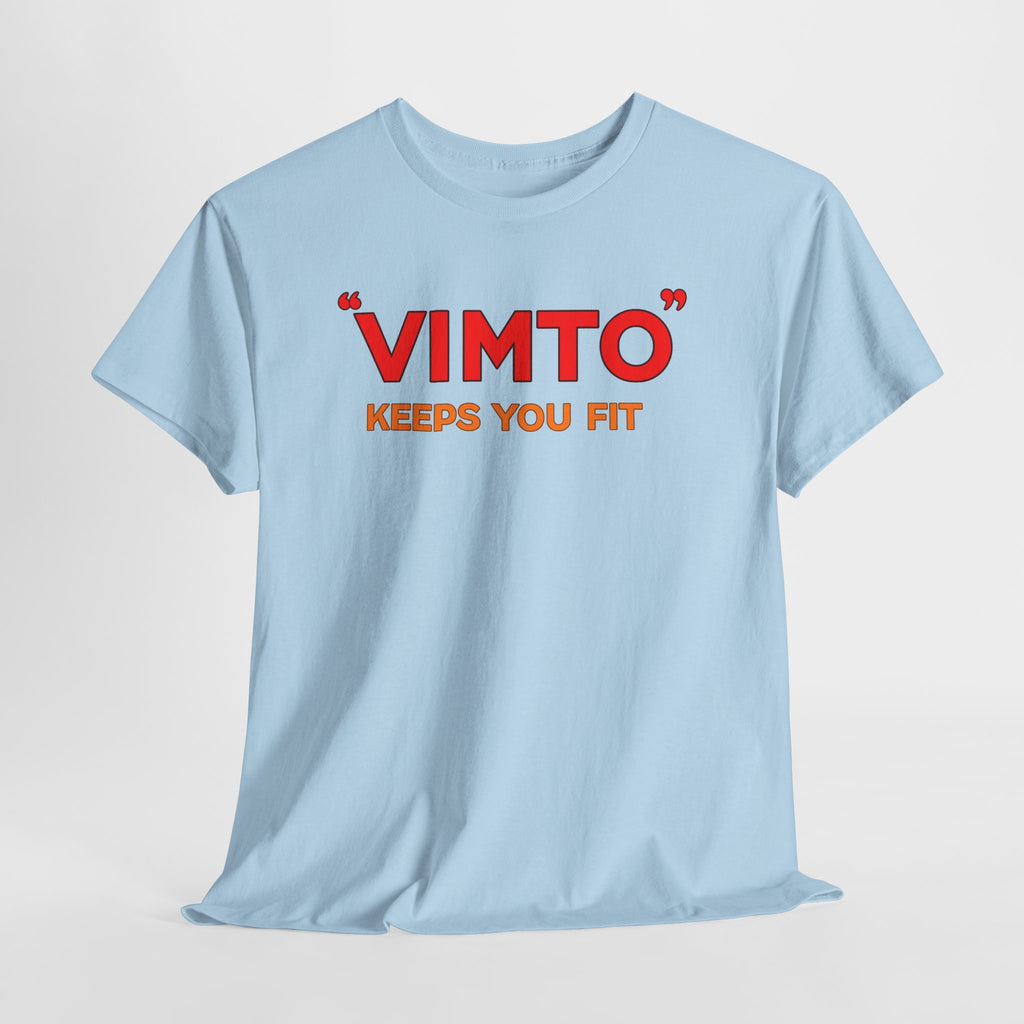 VIMTO "Keeps You Fit" Graphic Tee — Retro Beverage Logo T-Shirt