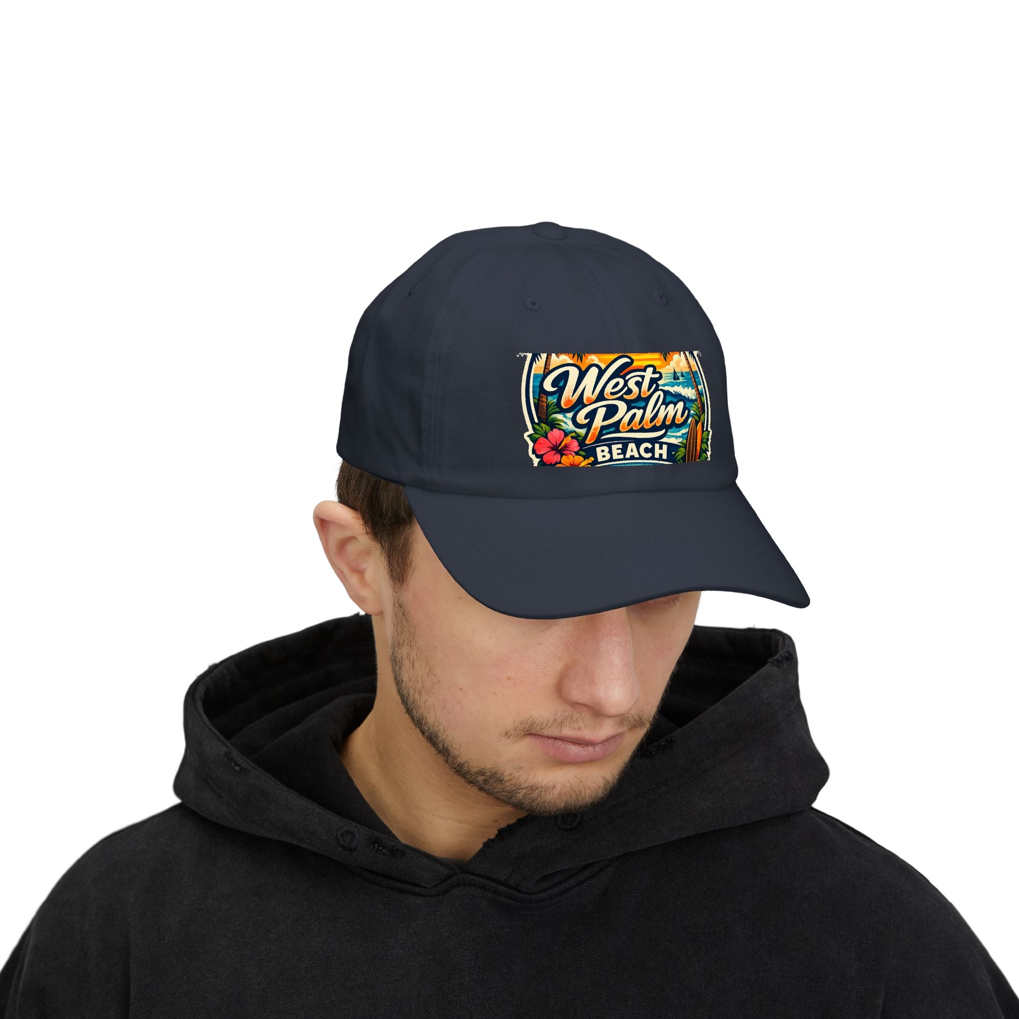 West Palm Beach Dad Cap — Vintage Surfboard Floral Beach Hat