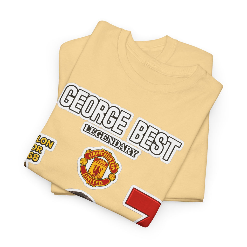 George Best Manchester United #7 Vintage Soccer T-Shirt – Ballon d'Or Tribute