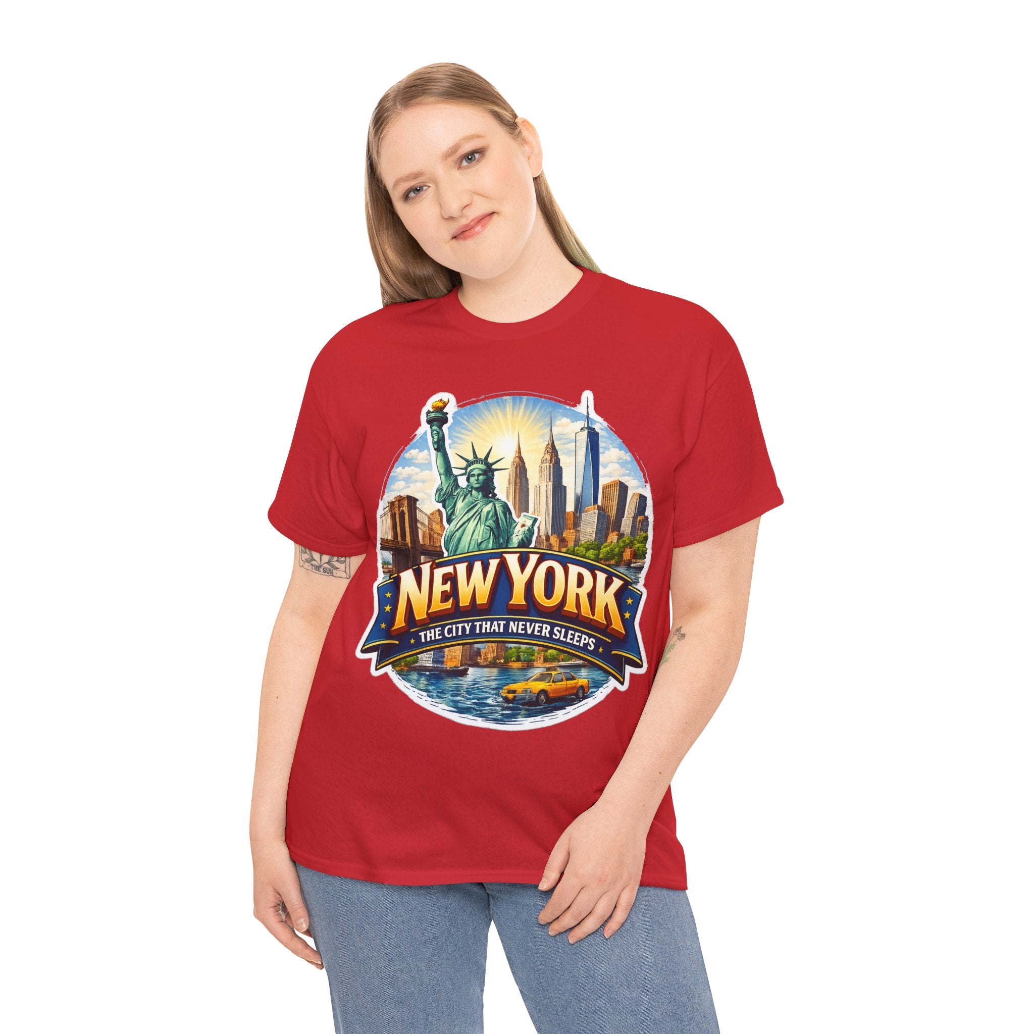 New York City T-Shirt - 'The City That Never Sleeps' Vintage Skyline Tee