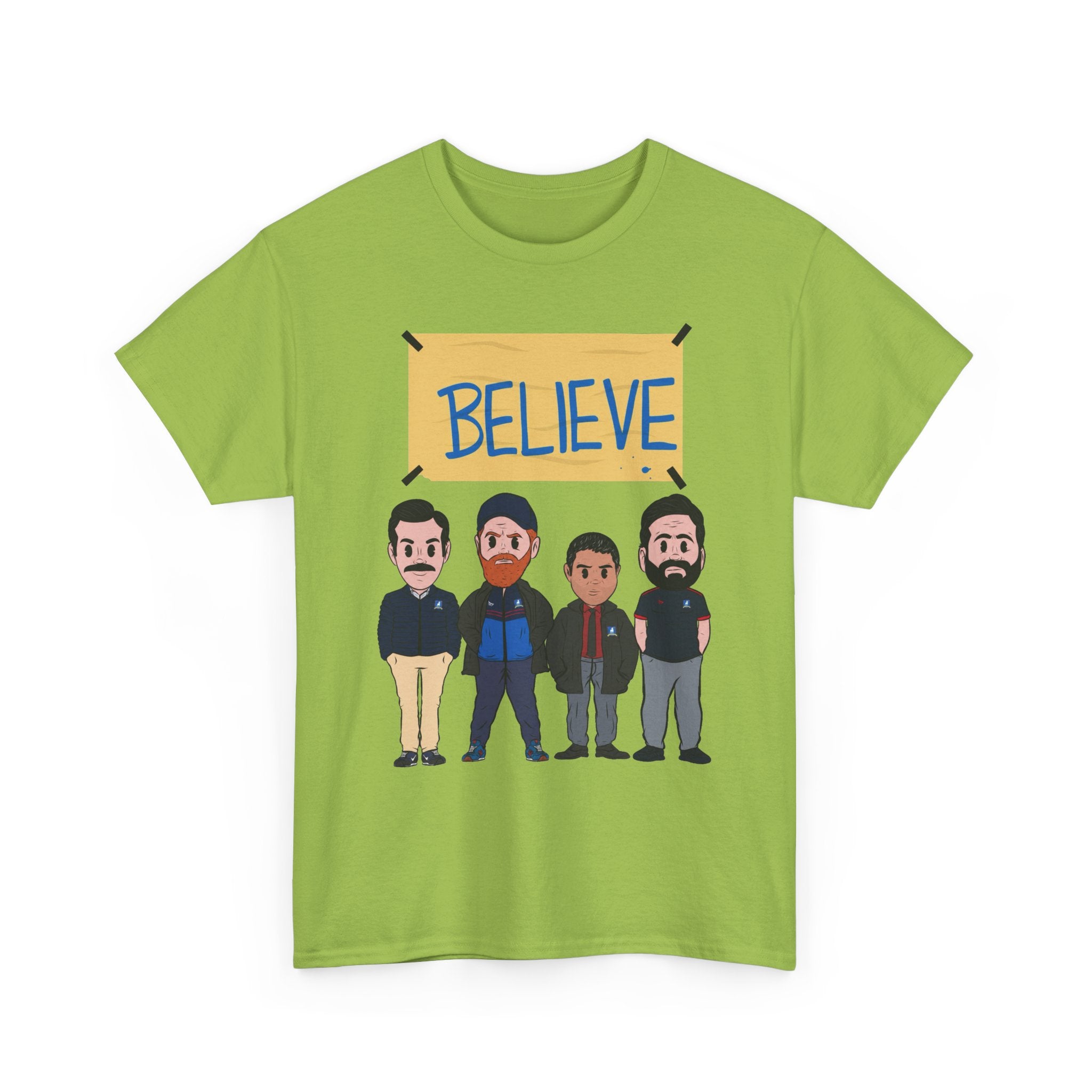 Ted Lasso Inspired Believe Cartoon Band Cotton T-Shirt