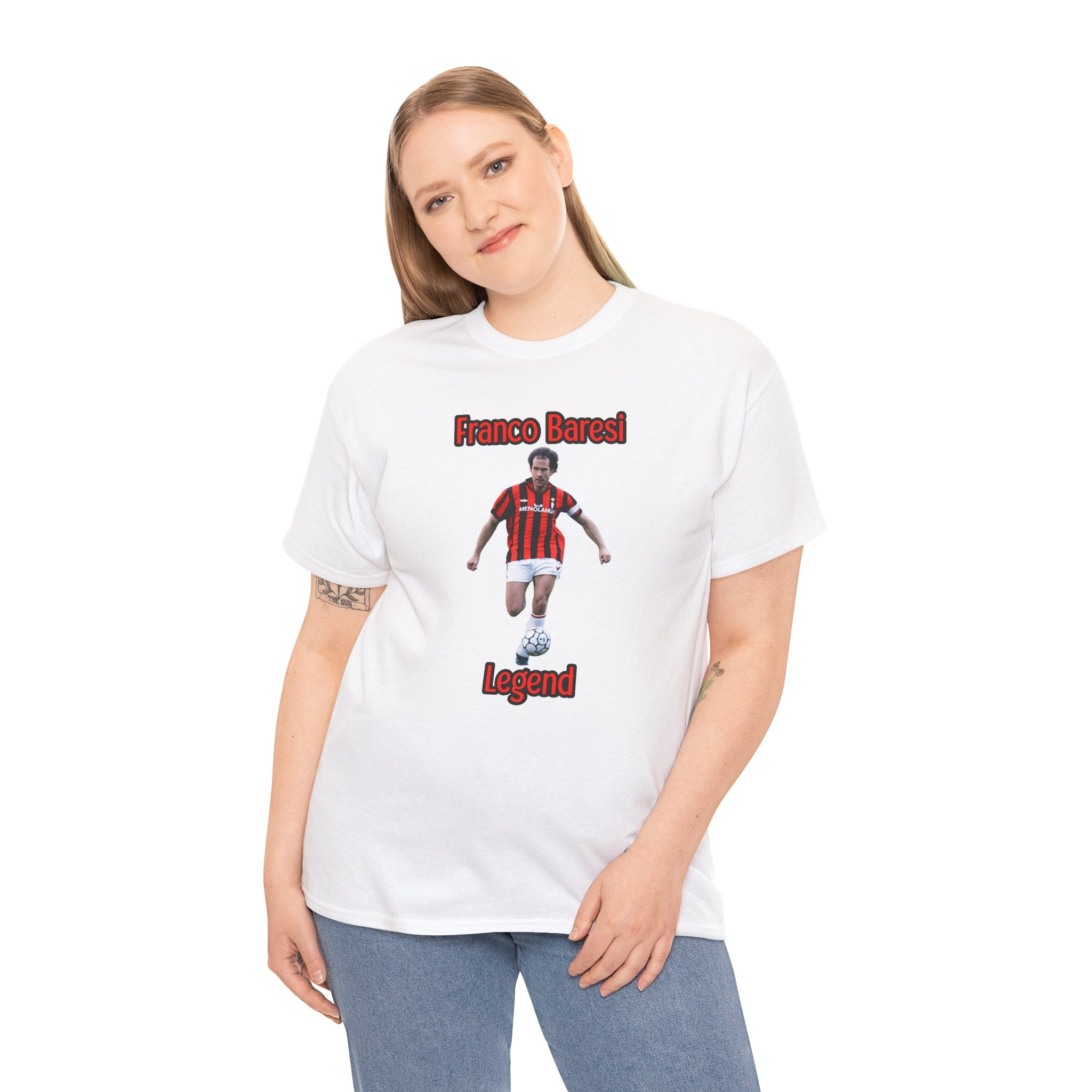 Franco Baresi Legend Tee — AC Milan Retro Soccer Graphic T-Shirt