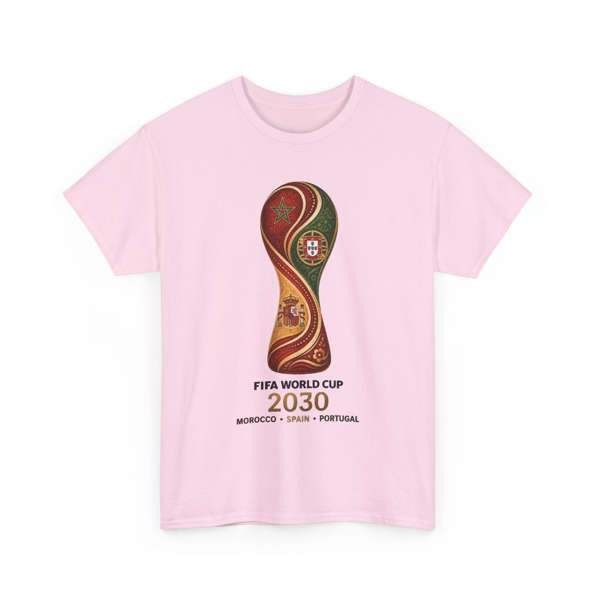 FIFA World Cup 2030 Trophy T-Shirt — Morocco Spain Portugal Official Design