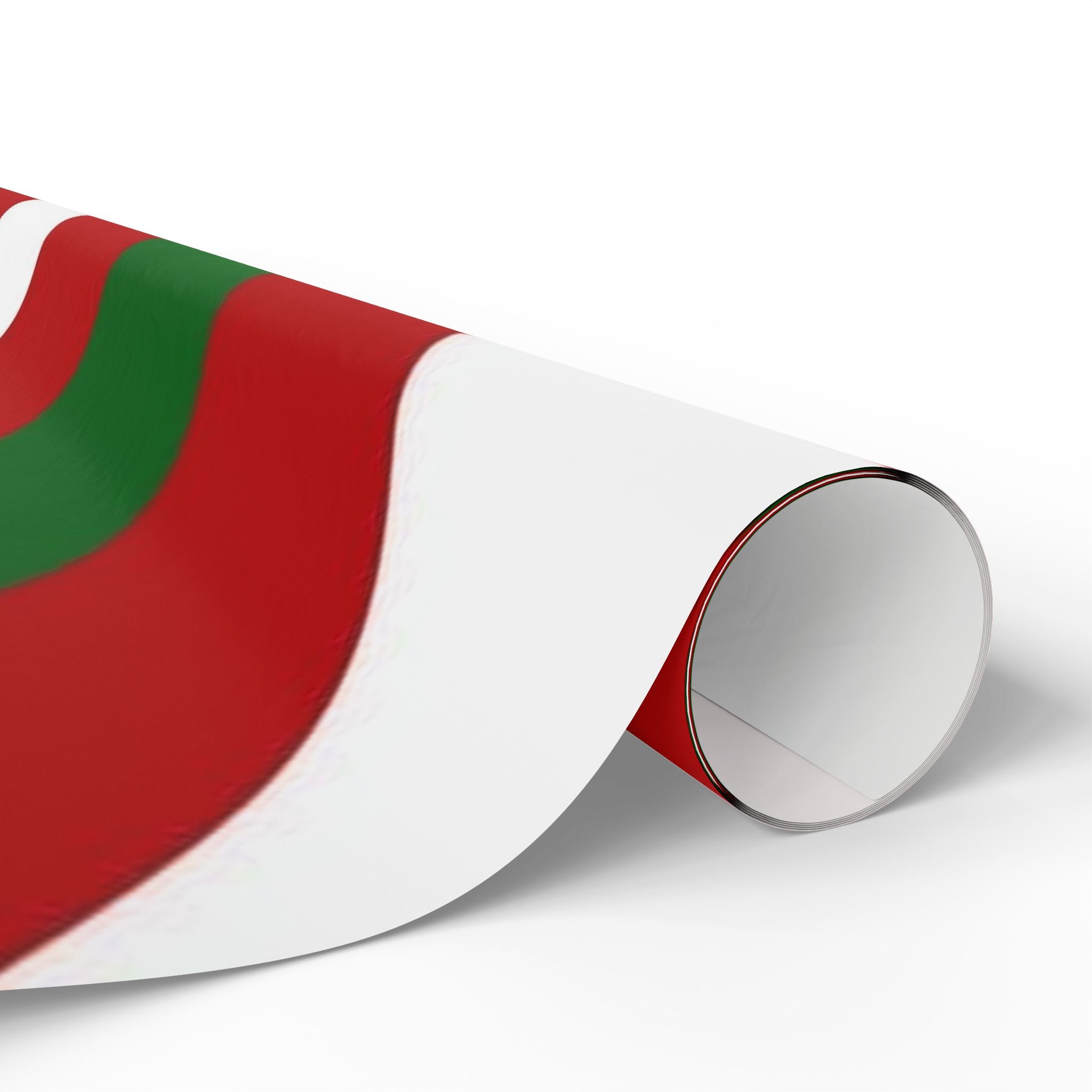 Holiday Candy Cane Stripe Wrapping Paper — Red & Green Christmas Gift Wrap