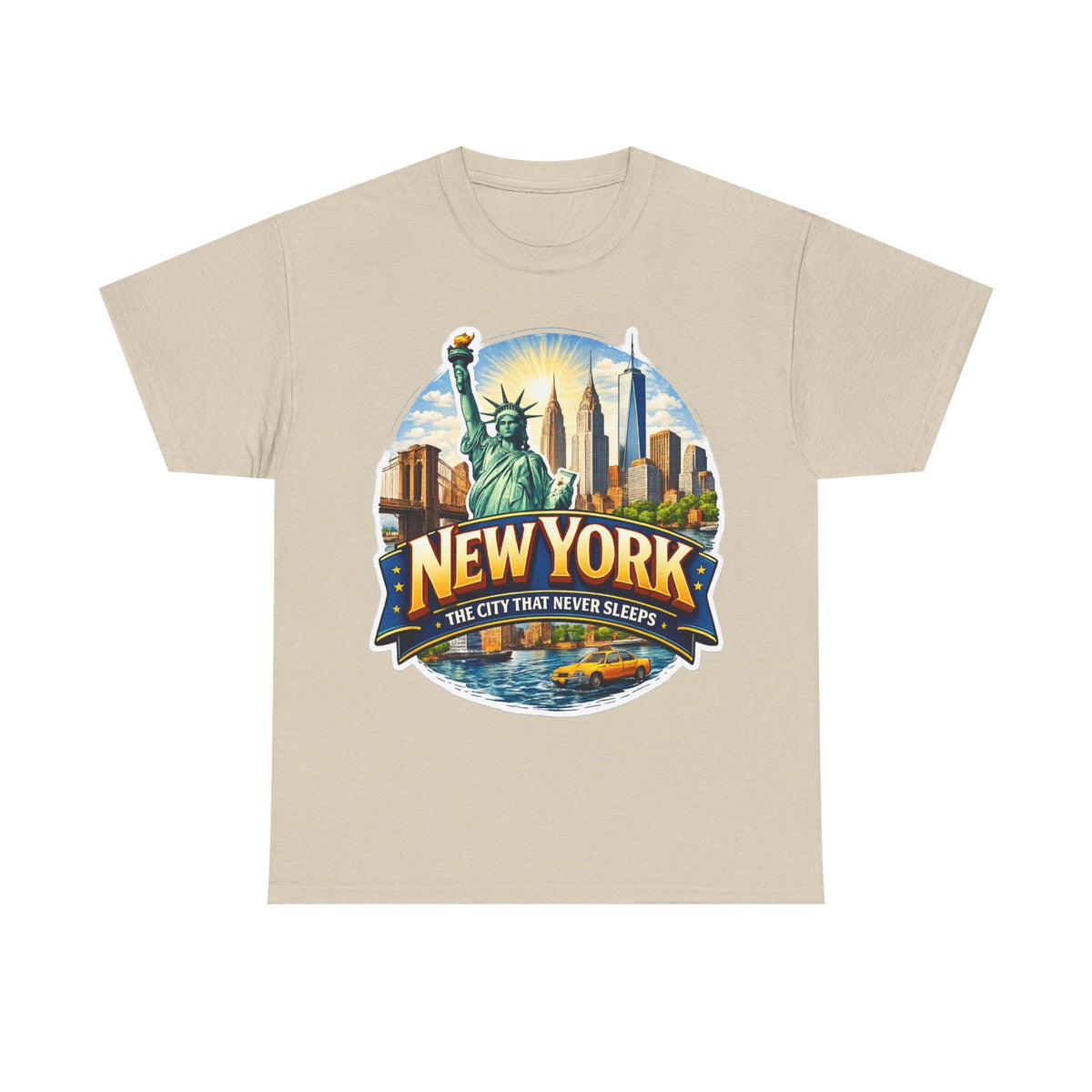 New York City T-Shirt - 'The City That Never Sleeps' Vintage Skyline Tee