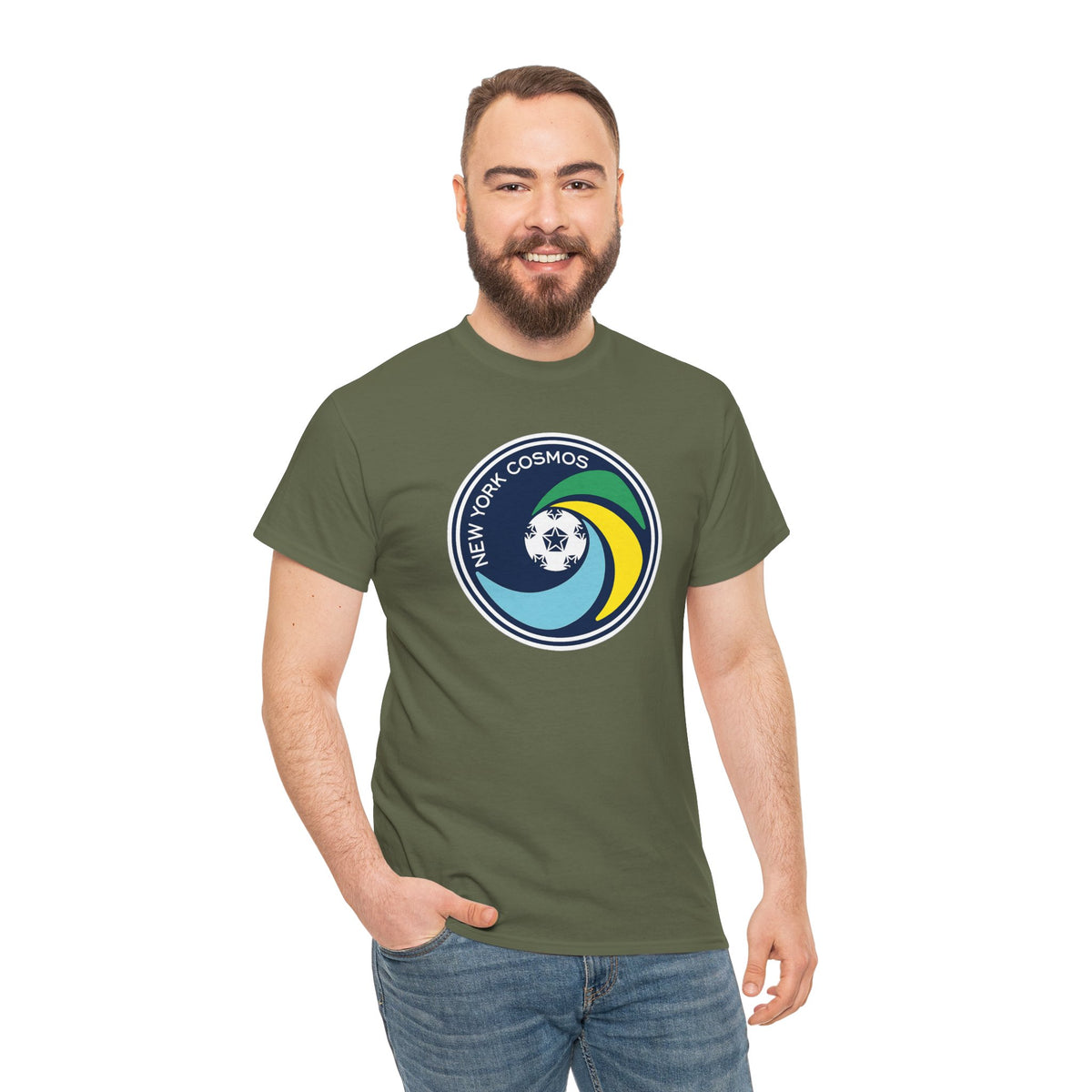New York Cosmos Retro Logo Cotton T‑Shirt — Vintage Soccer Tee