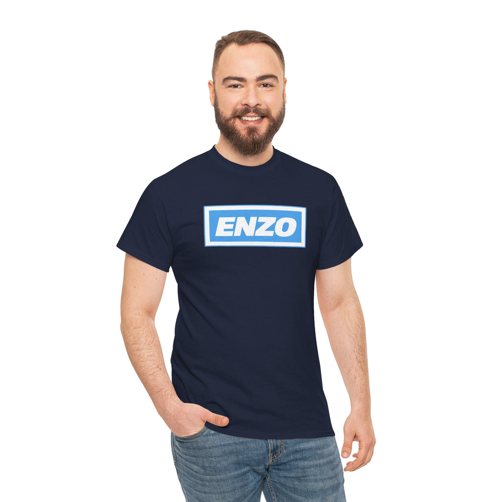 Enzo Man City Inspired Logo Tee — Classic Box-Logo Graphic T-Shirt