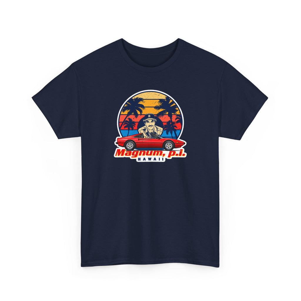 Magnum P.I. Hawaii Retro Sunset Cotton T-Shirt / Tee