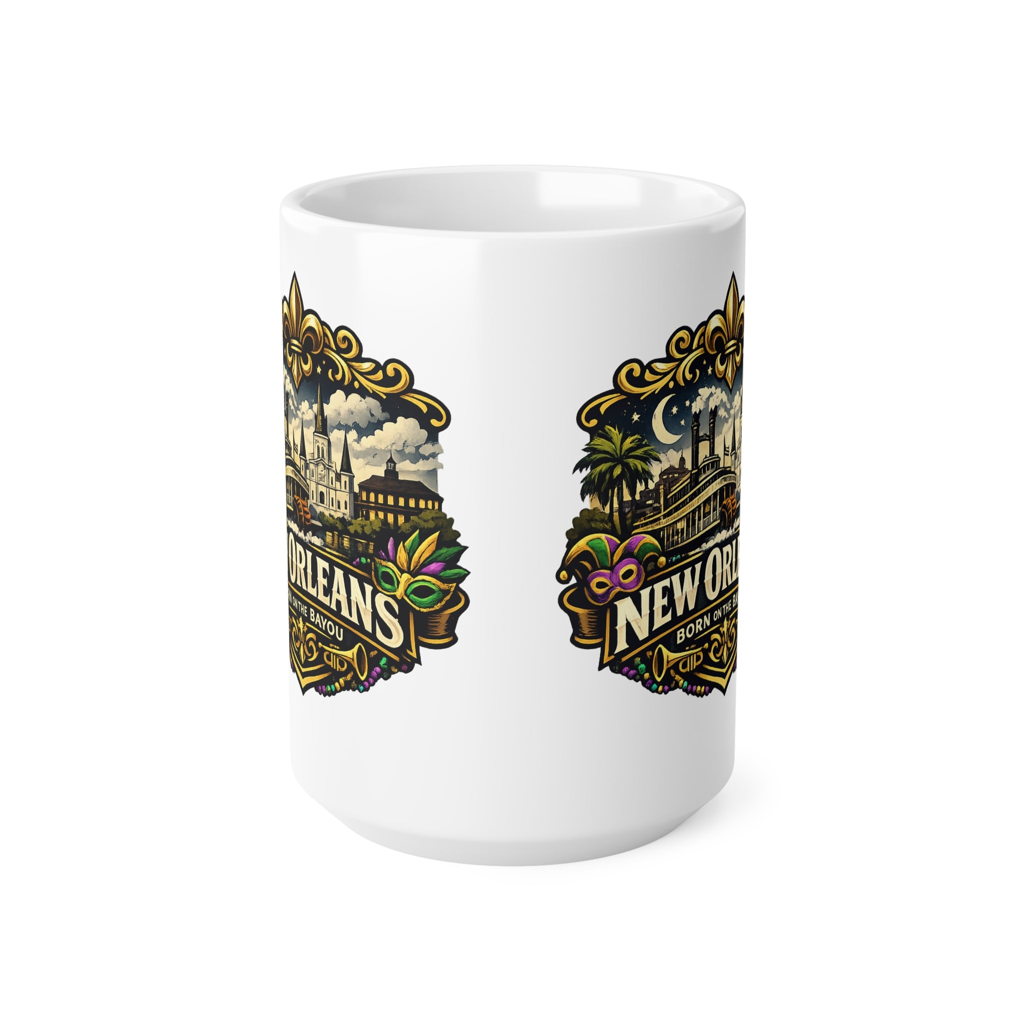 New Orleans Ceramic Coffee Cups, 11oz, 15oz