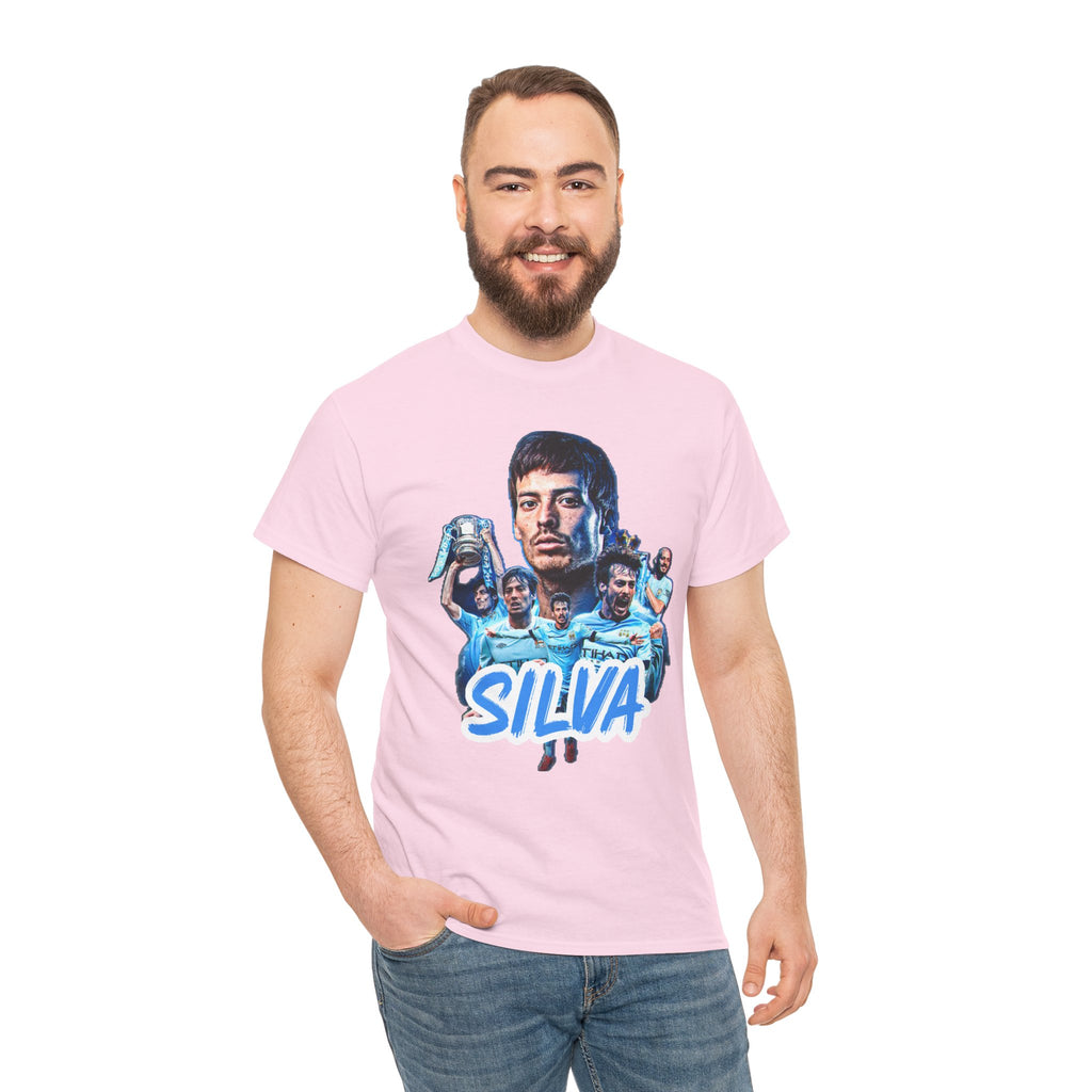 David Silva Manchester City Soccer Tee — Classic Player Portrait Football Shirt