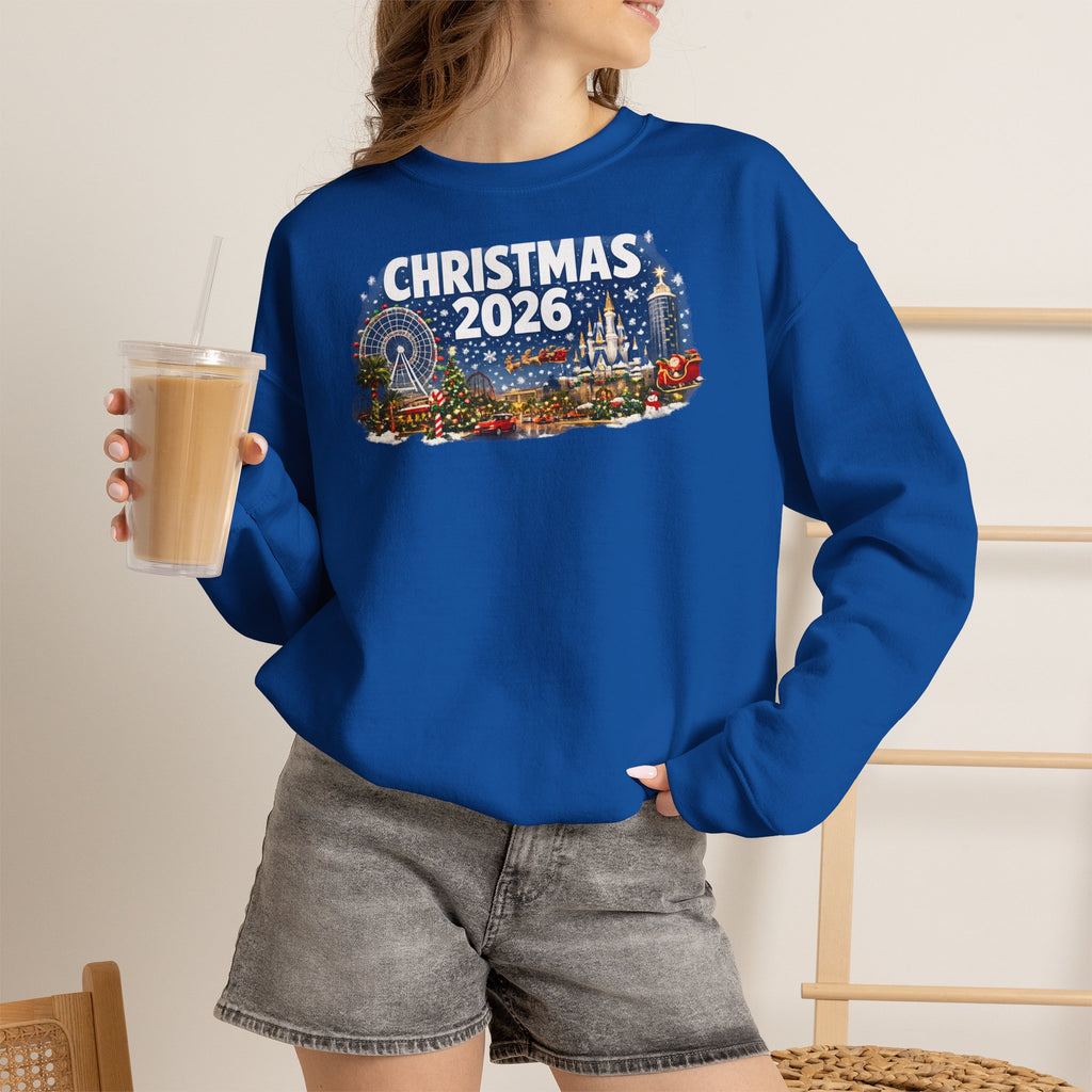 Christmas 2026 Holiday Sweatshirt – Festive Winter Cityscape Crewneck