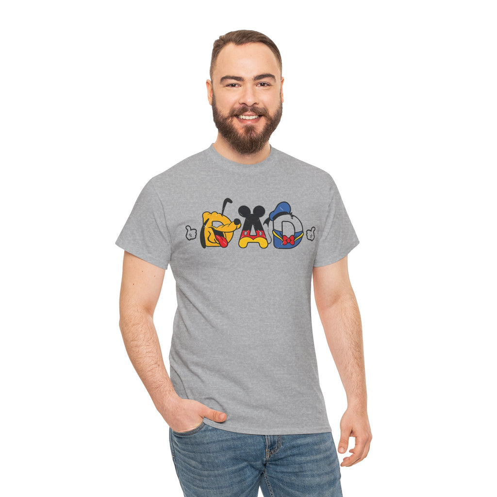 Disney Dad Character Graphic Tee — Playful Colorful Character Icons T-Shirt