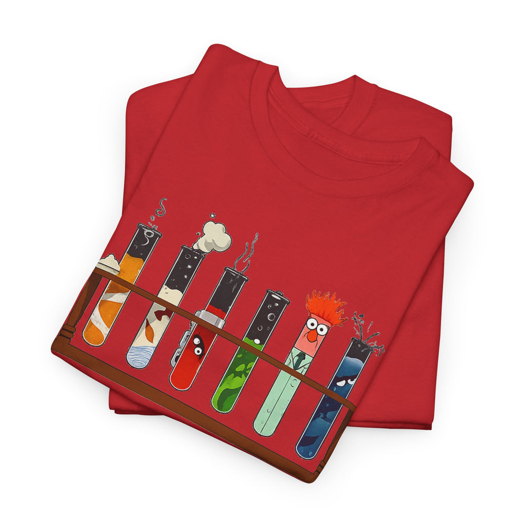 Muppets Beaker Science Test Tube Cats T‑Shirt — Cute Laboratory Cat Illustrations Tee