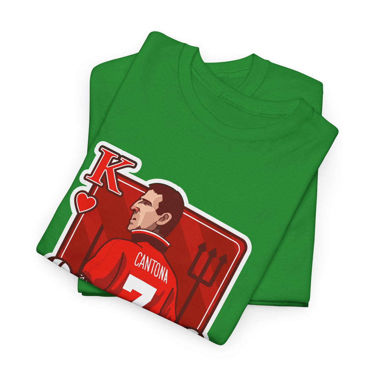 Cantona Playing Card Cotton T-Shirt / Tee — Number 7 Custom Jersey Design